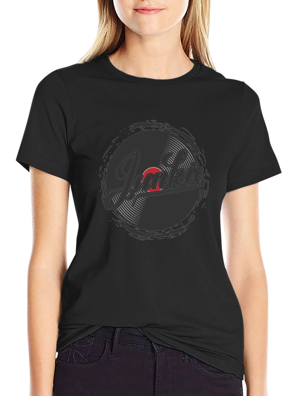 Vinyl Junkie Graphic T-Shirt - Music Lover Tee