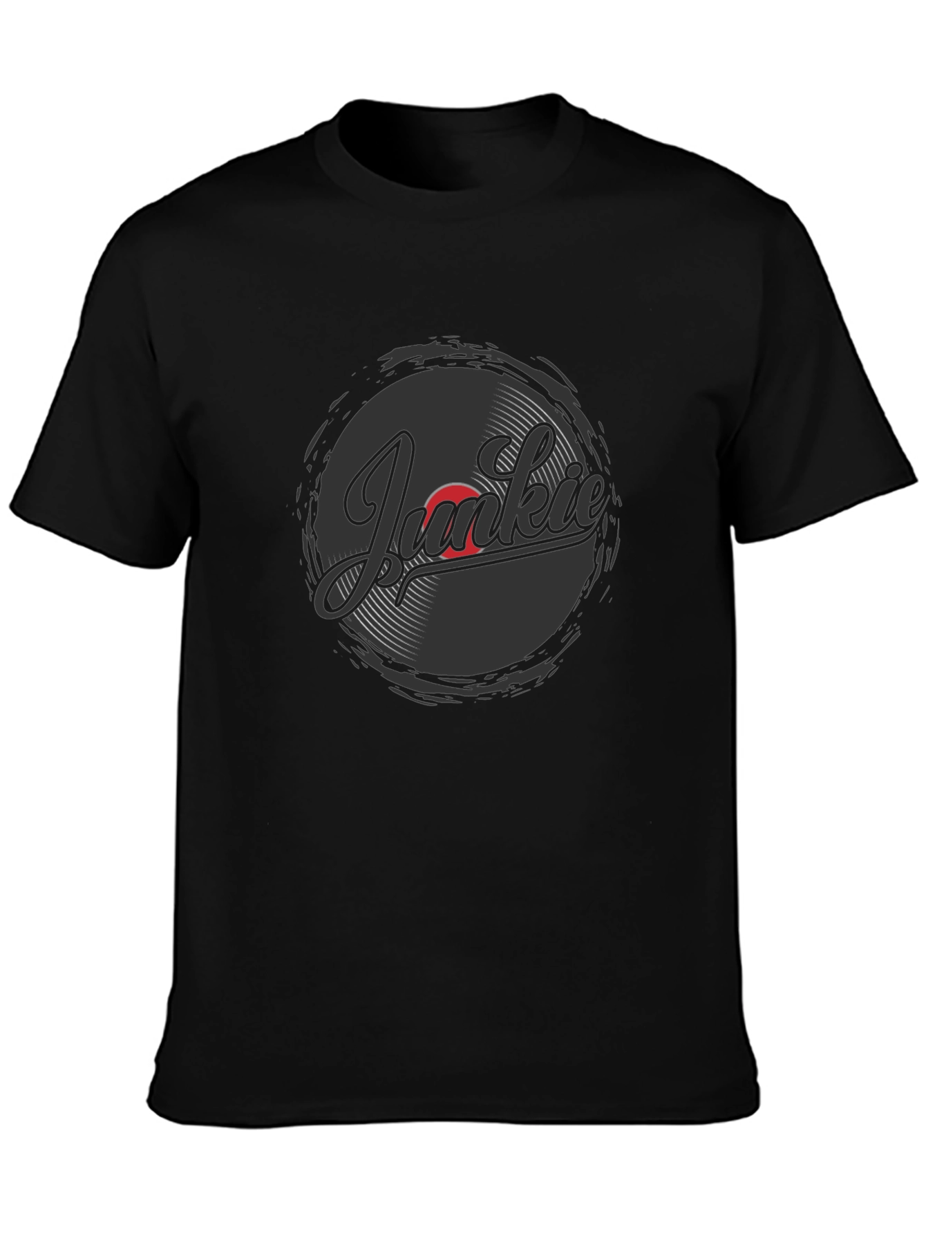 Vinyl Junkie Graphic T-Shirt - Music Lover Tee