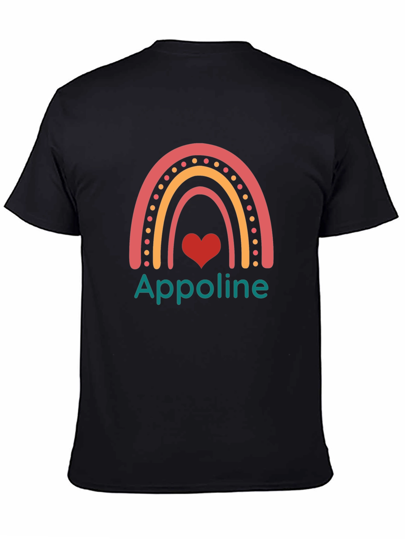 Appoline Rainbow Heart T-Shirt - Trendy Graphic Tee
