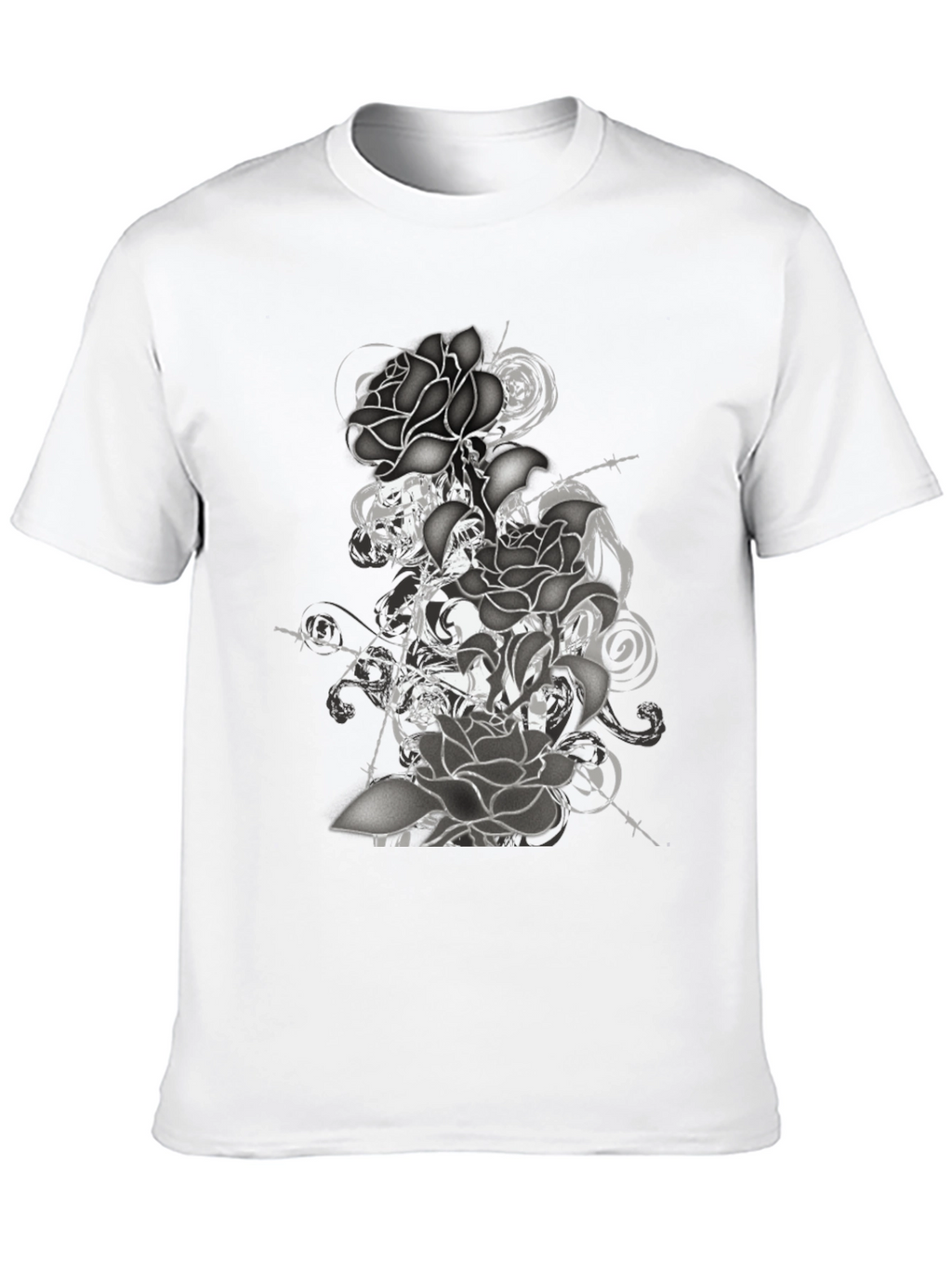 Black Rose Graphic Tee - Stylish Mens T-Shirt