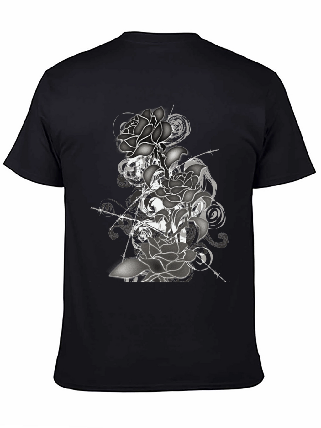 Black Rose Graphic Tee - Stylish Mens T-Shirt