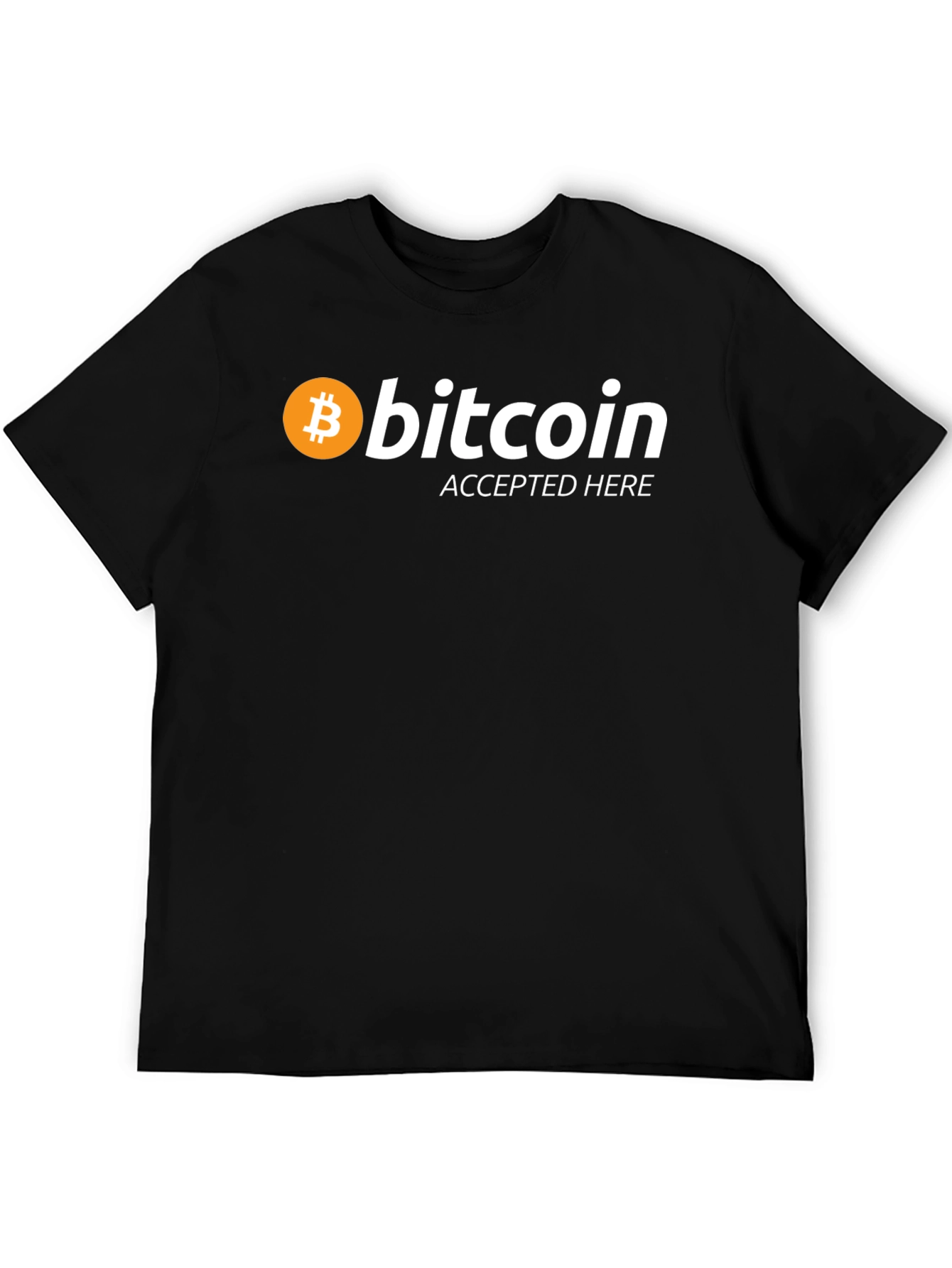 Bitcoin Accepted Here Black T-Shirt