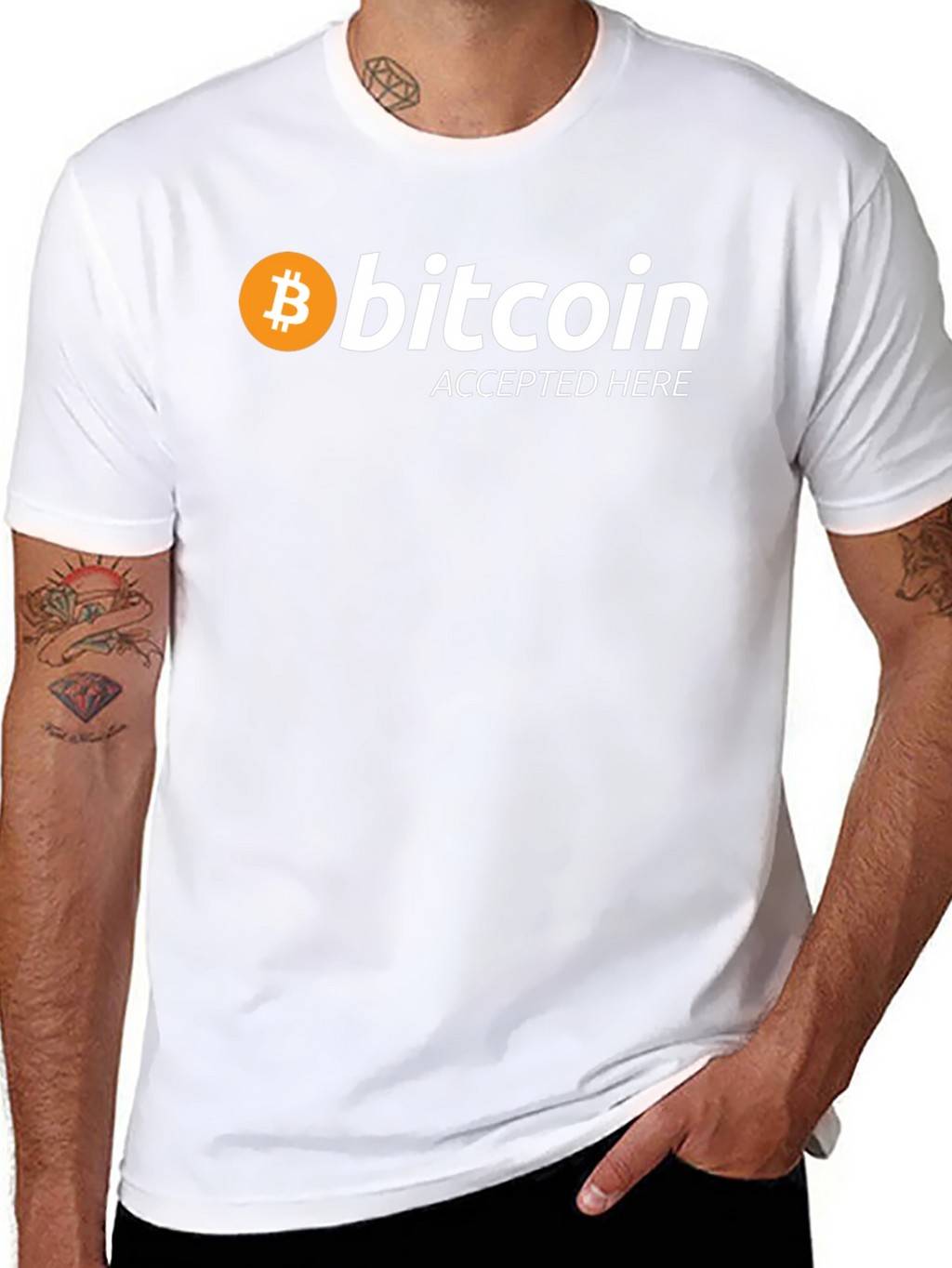 Bitcoin Accepted Here Black T-Shirt