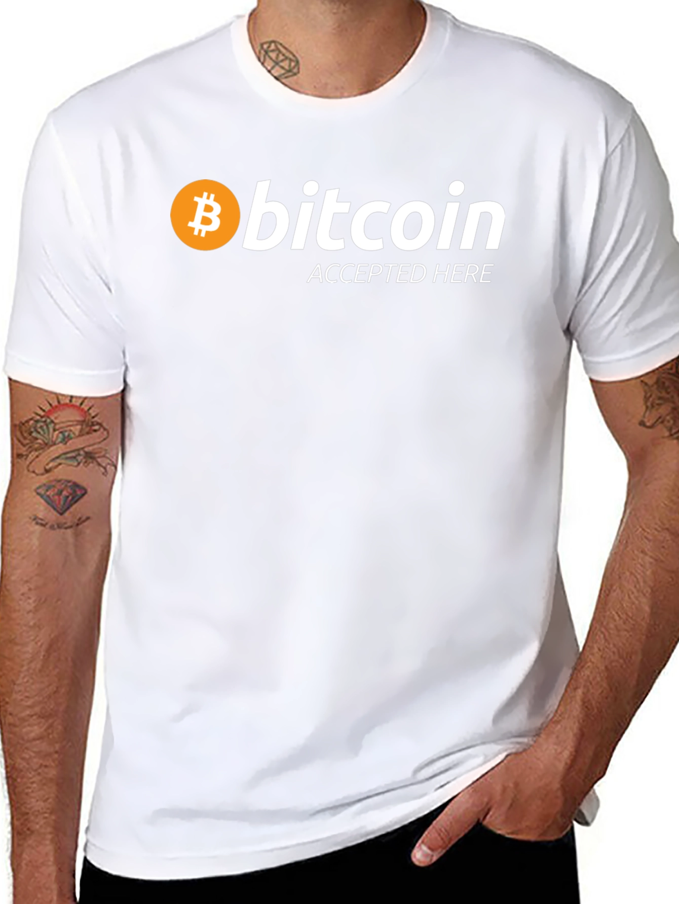 Bitcoin Accepted Here Black T-Shirt