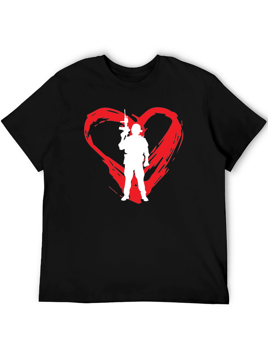 Armed Forces Heart Graphic Tee - Black