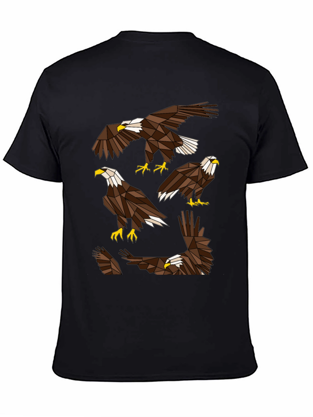 Geometric Eagle Print T-Shirt