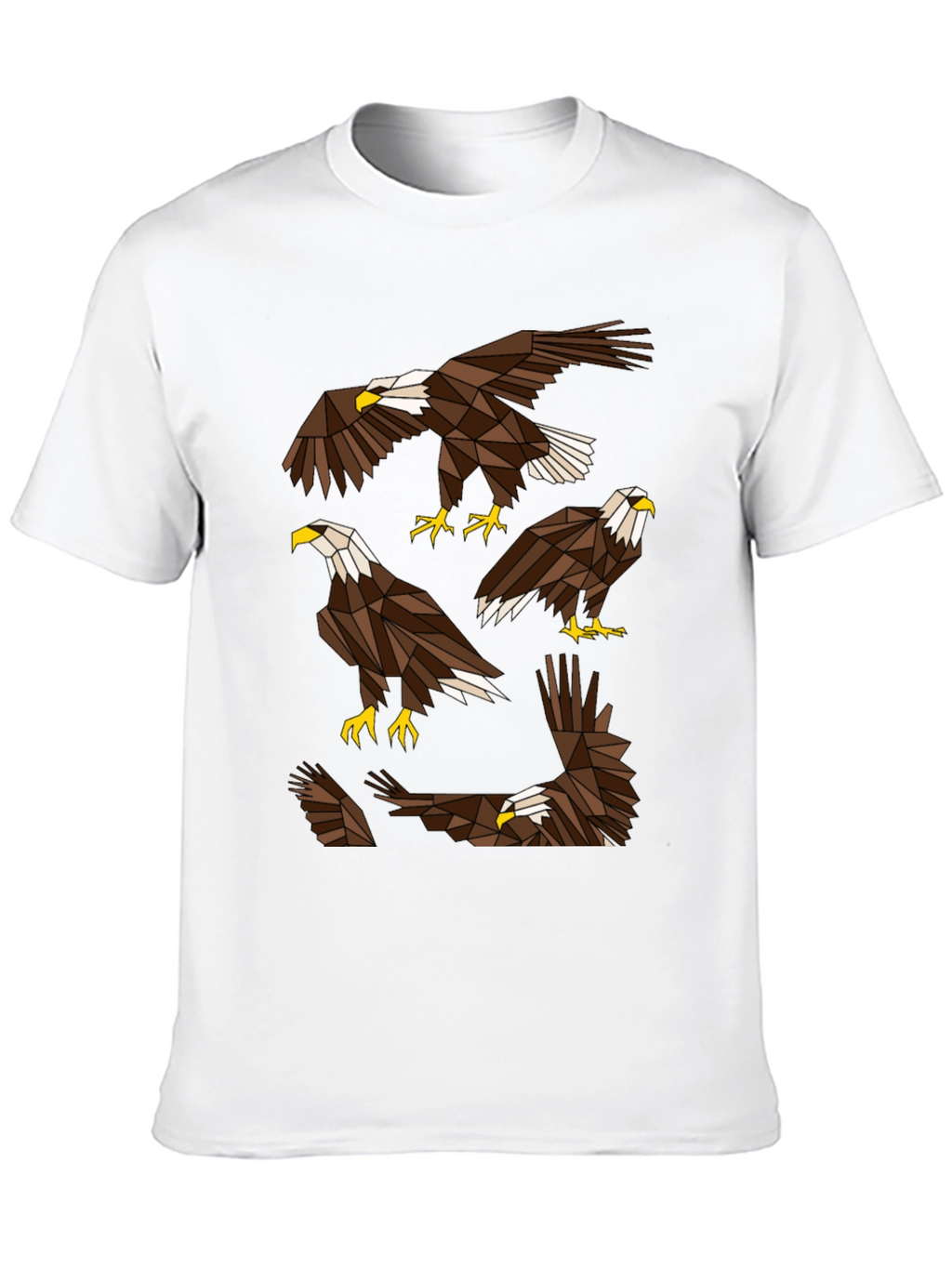 Geometric Eagle Print T-Shirt