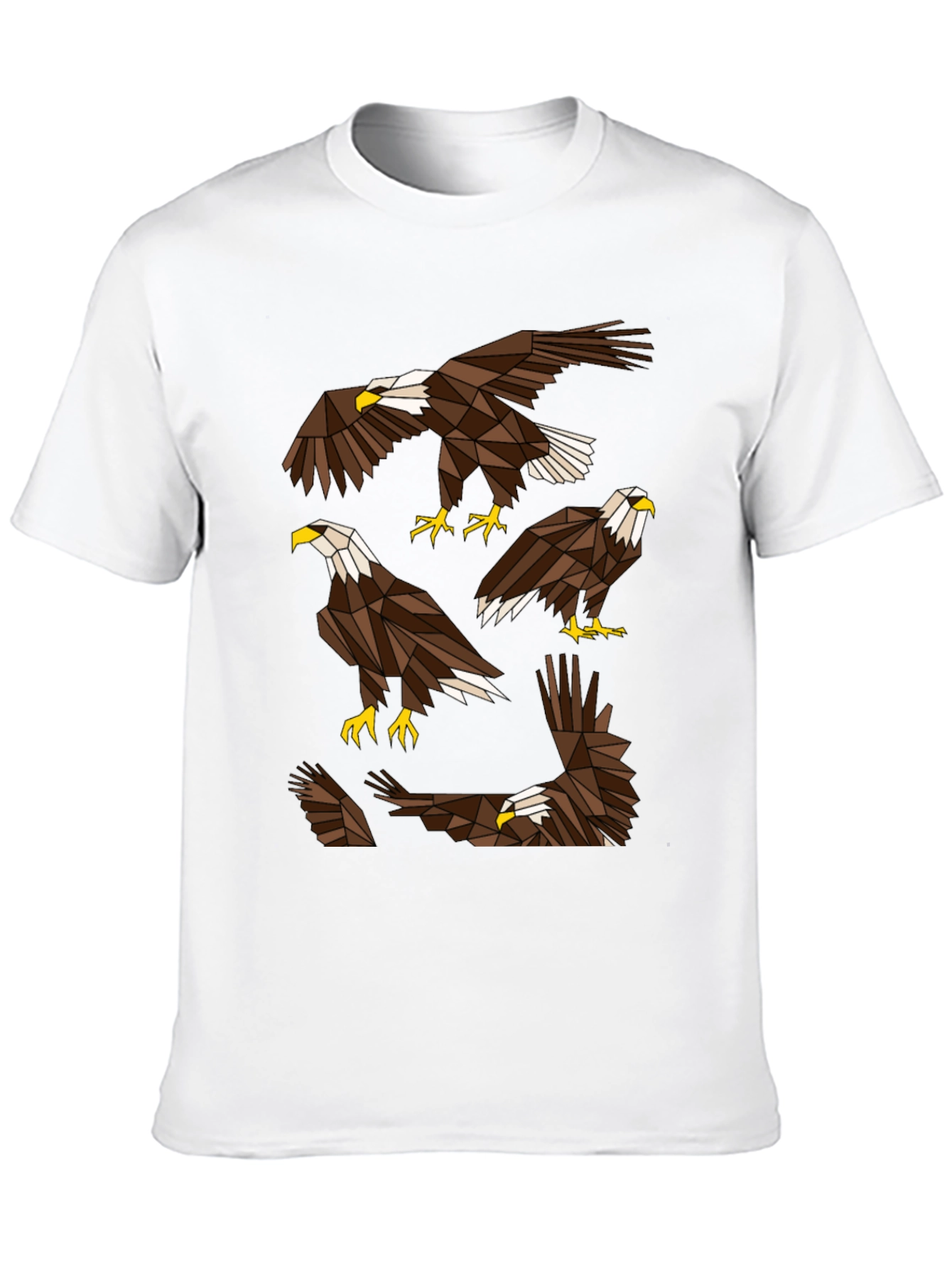 Geometric Eagle Print T-Shirt