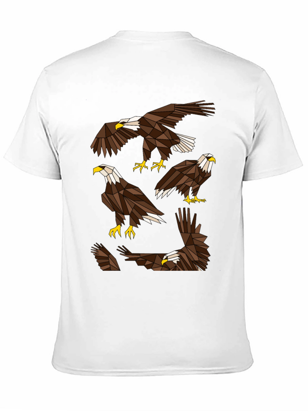 Geometric Eagle Print T-Shirt