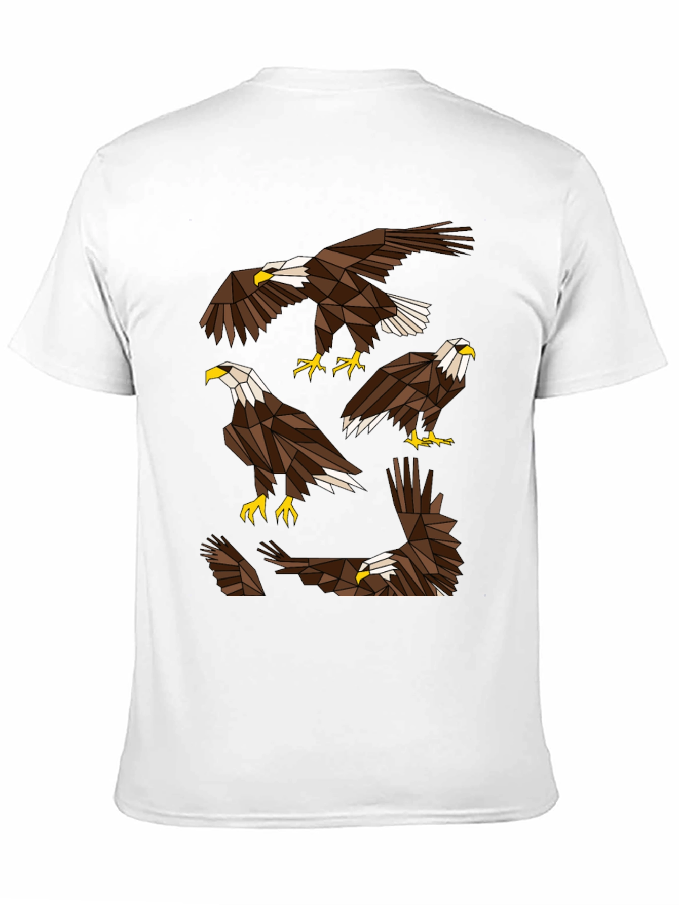 Geometric Eagle Print T-Shirt