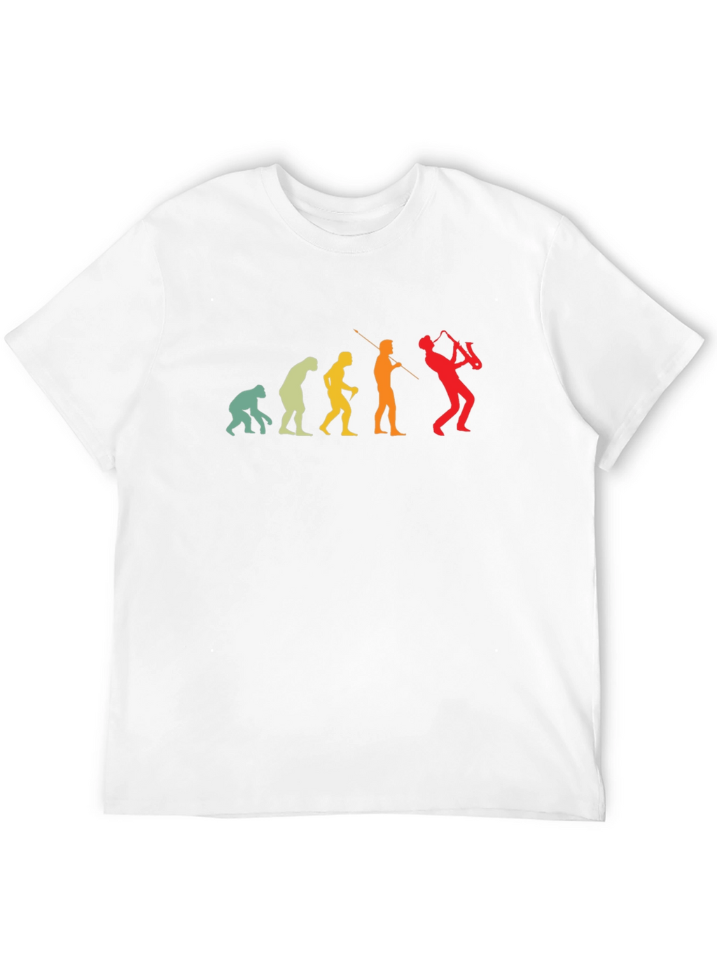Evolution of Saxophone Player T-Shirt - Black Cotton Tee