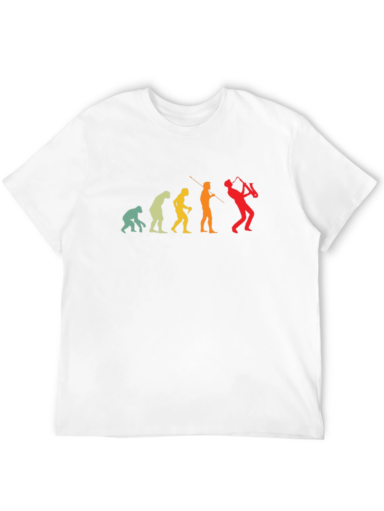 Evolution of Saxophone Player T-Shirt - Black Cotton Tee