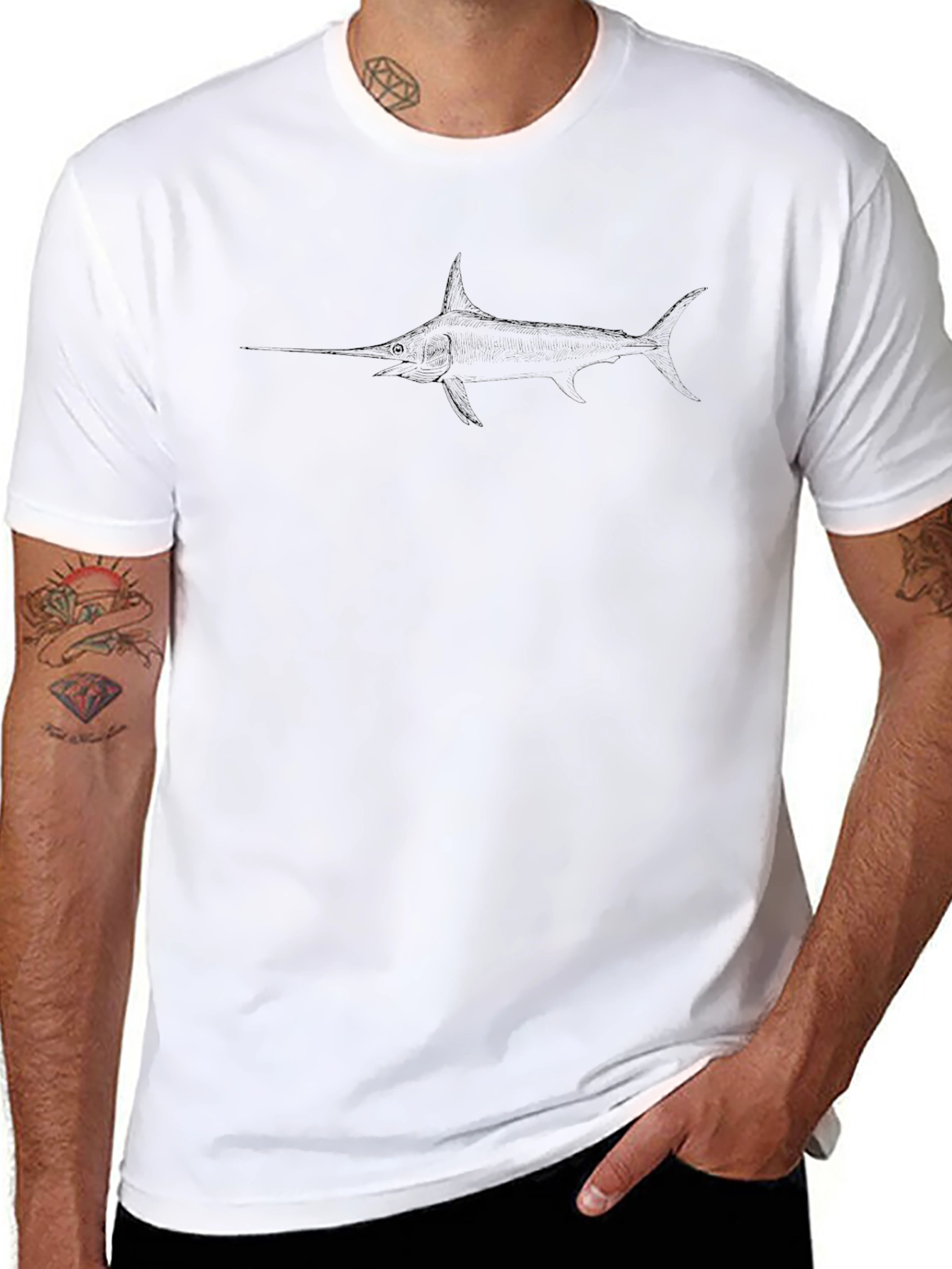 Swordfish Graphic Tee - Cool Angler Design