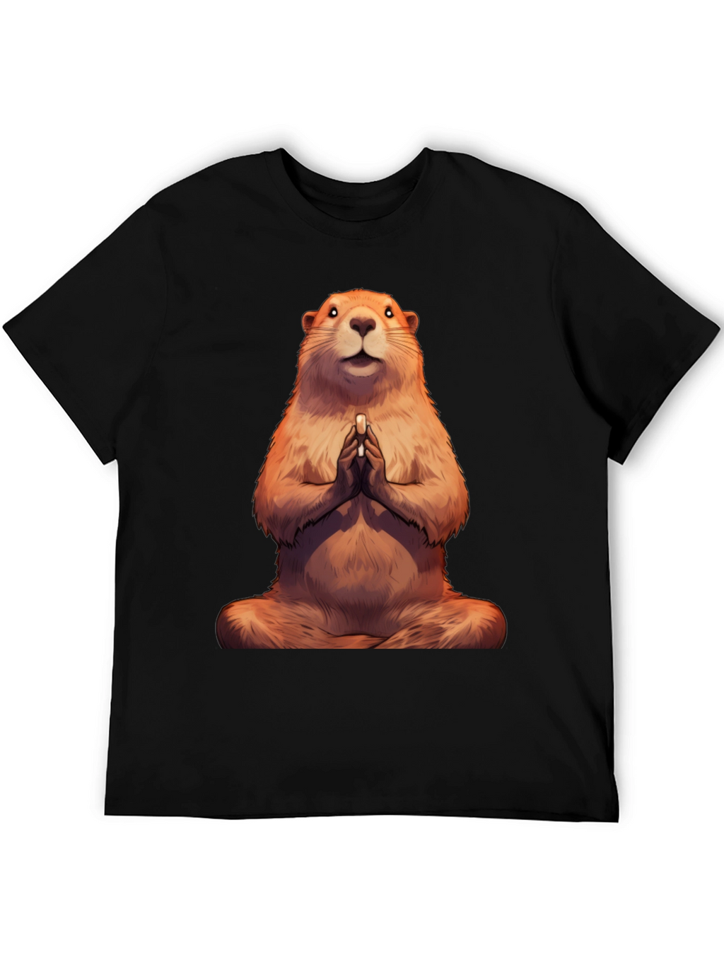 Zen Groundhog Tee - Meditating Marmot T-Shirt