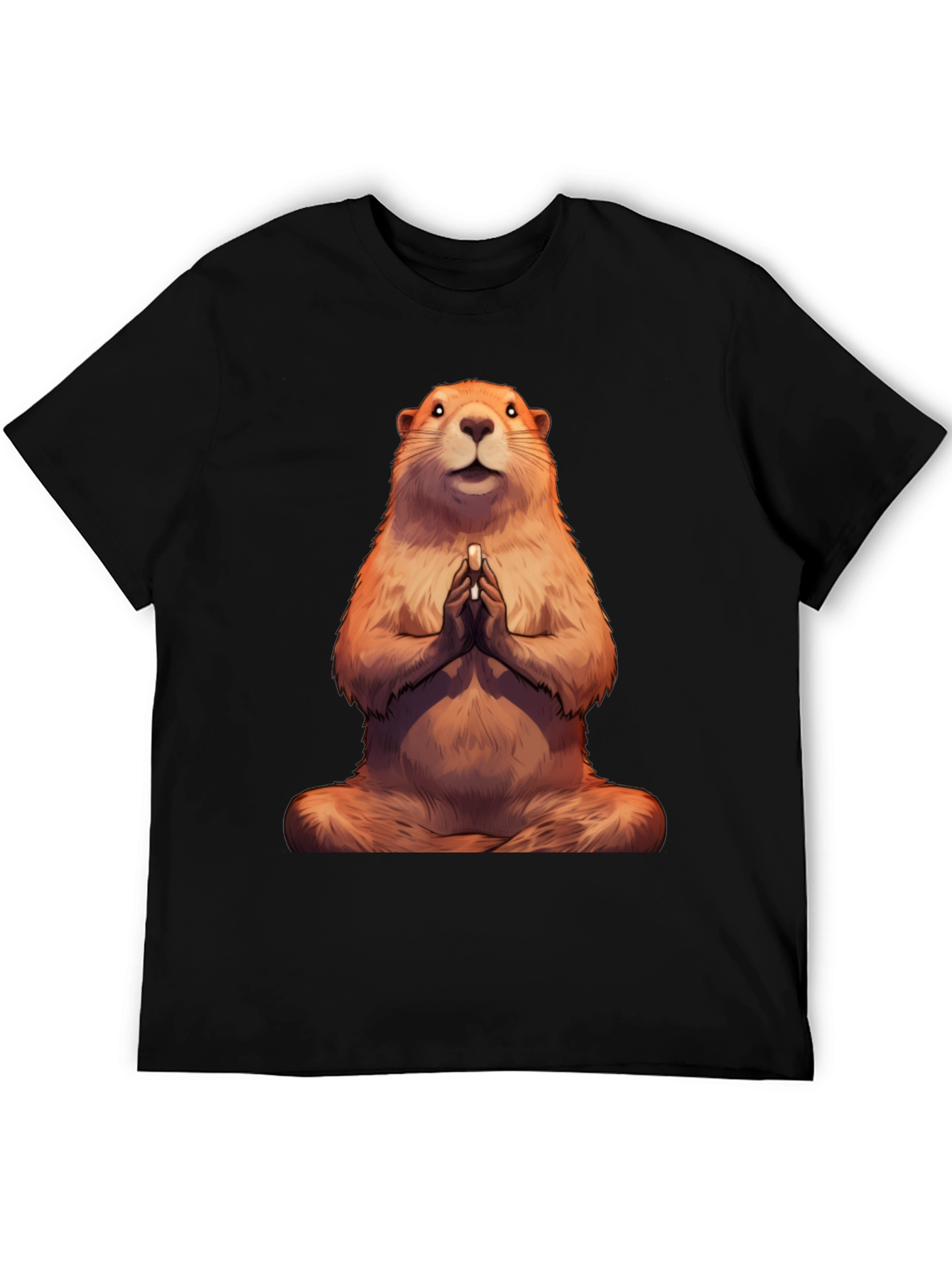 Zen Groundhog Tee - Meditating Marmot T-Shirt