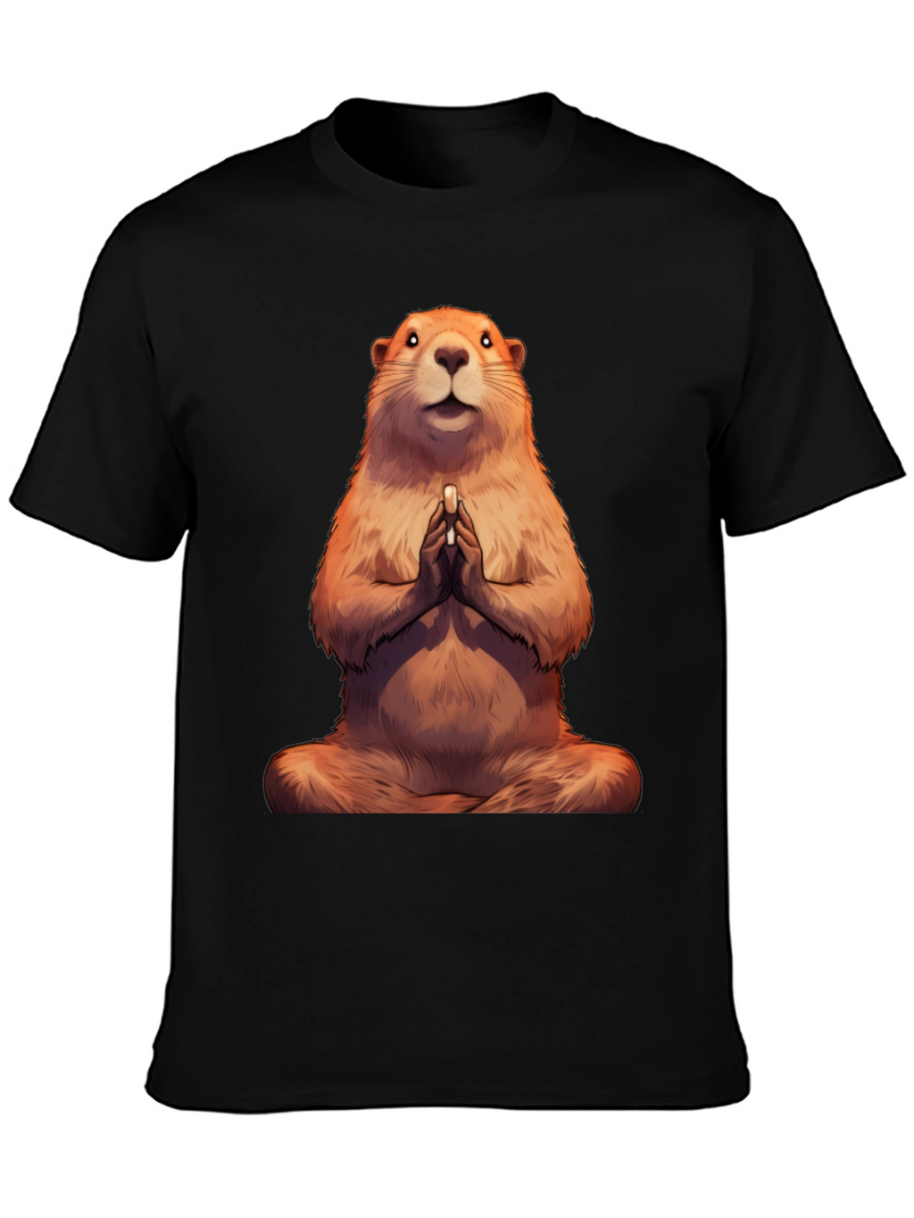 Zen Groundhog Tee - Meditating Marmot T-Shirt