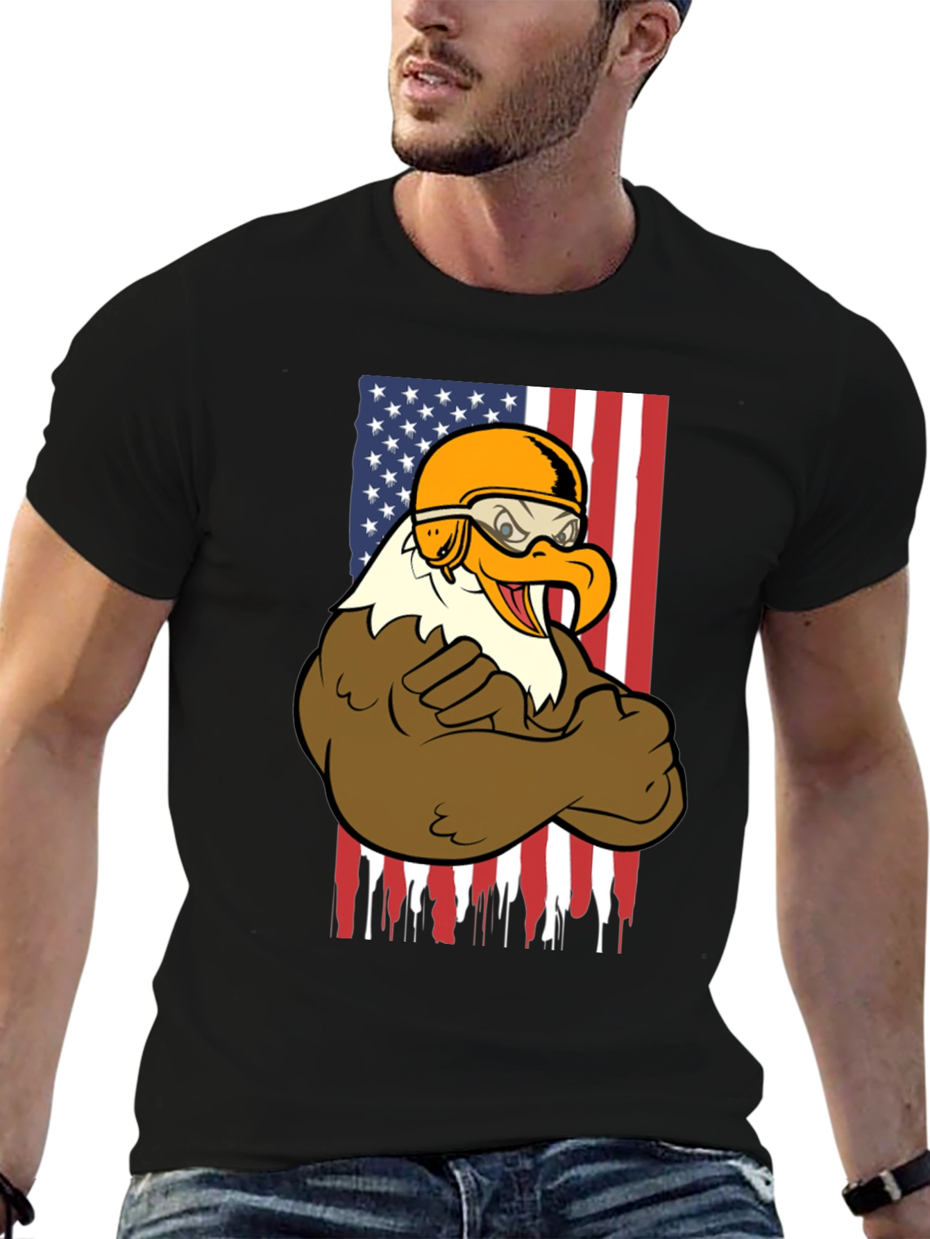 American Eagle Biker Graphic T-Shirt