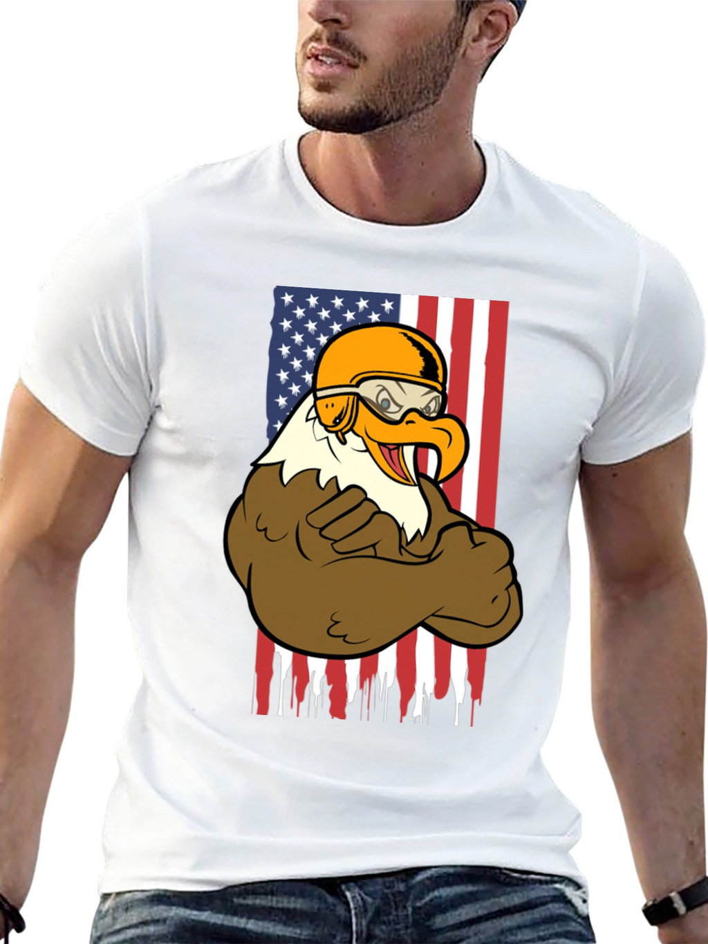 American Eagle Biker Graphic T-Shirt