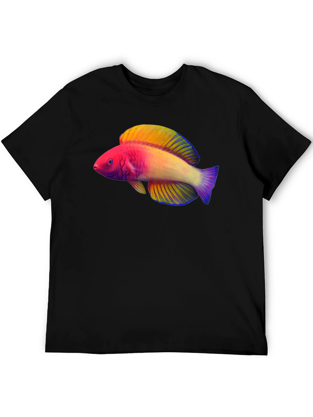 Colorful Fish Graphic T-Shirt
