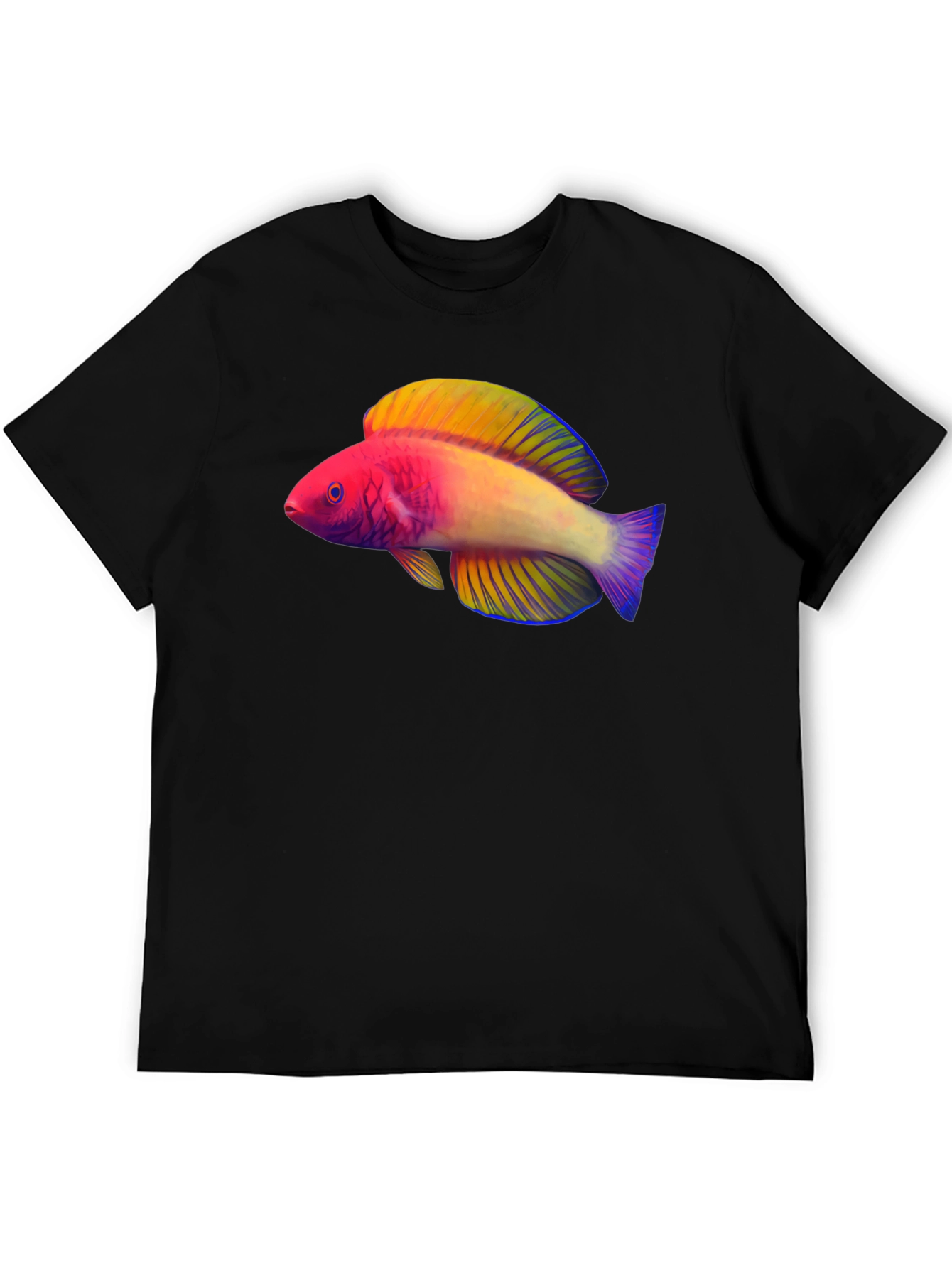 Colorful Fish Graphic T-Shirt