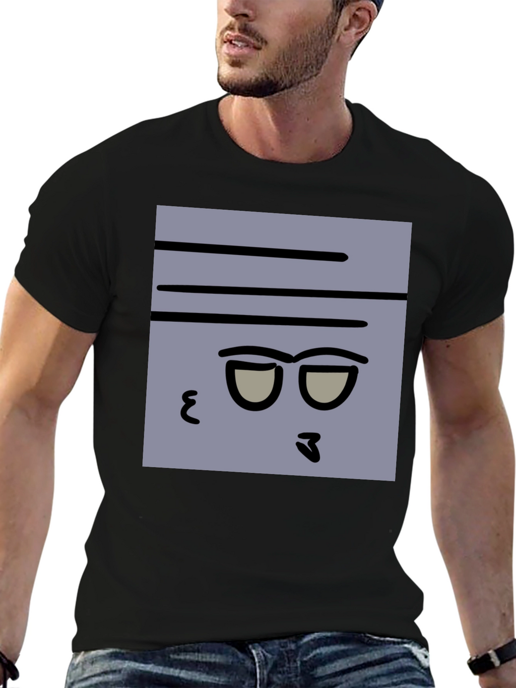 Funny Face Graphic Tee - Mens Black T-Shirt