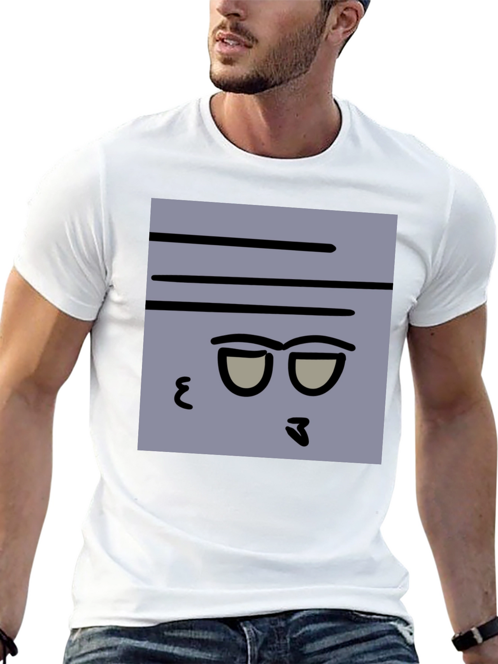 Funny Face Graphic Tee - Mens Black T-Shirt