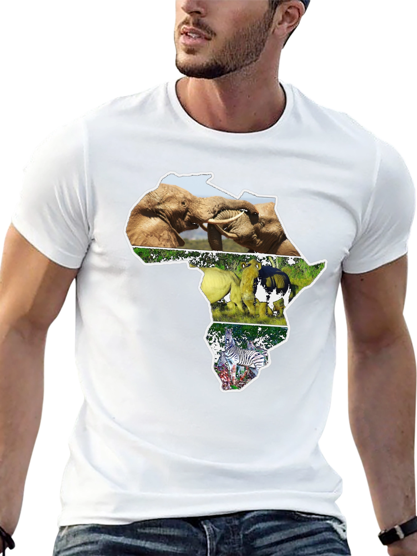 African Wildlife T-Shirt - Continent Design