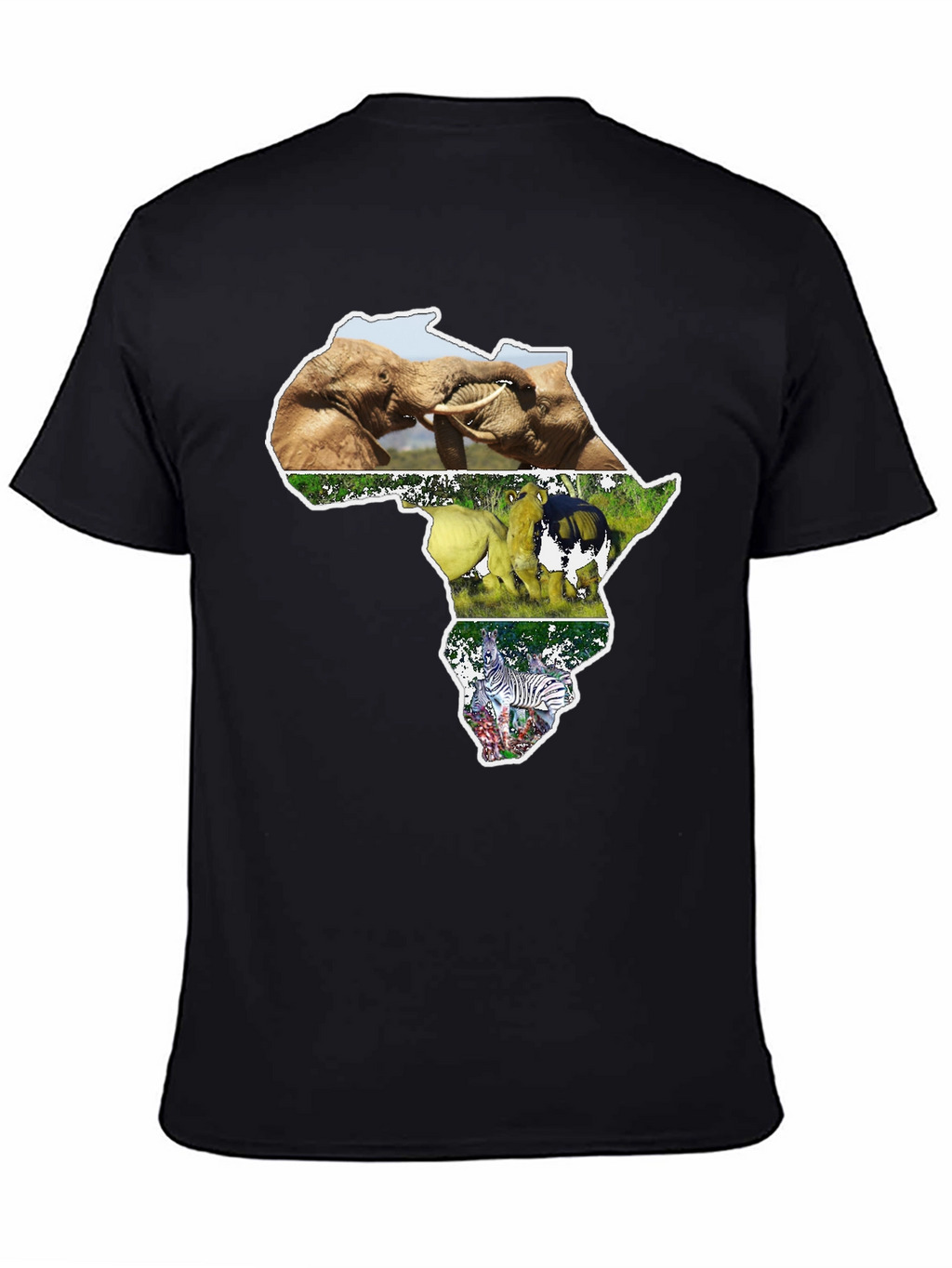 African Wildlife T-Shirt - Continent Design