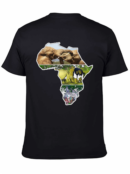 African Wildlife T-Shirt - Continent Design