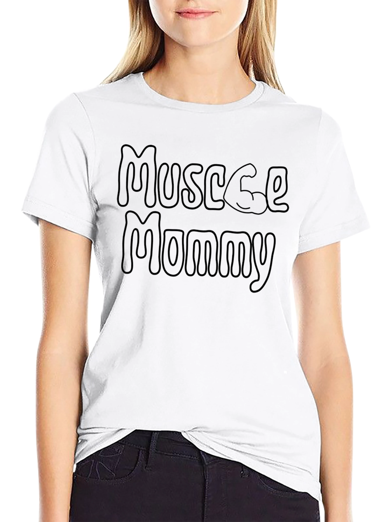 Muscle Mommy Graphic Black Tee