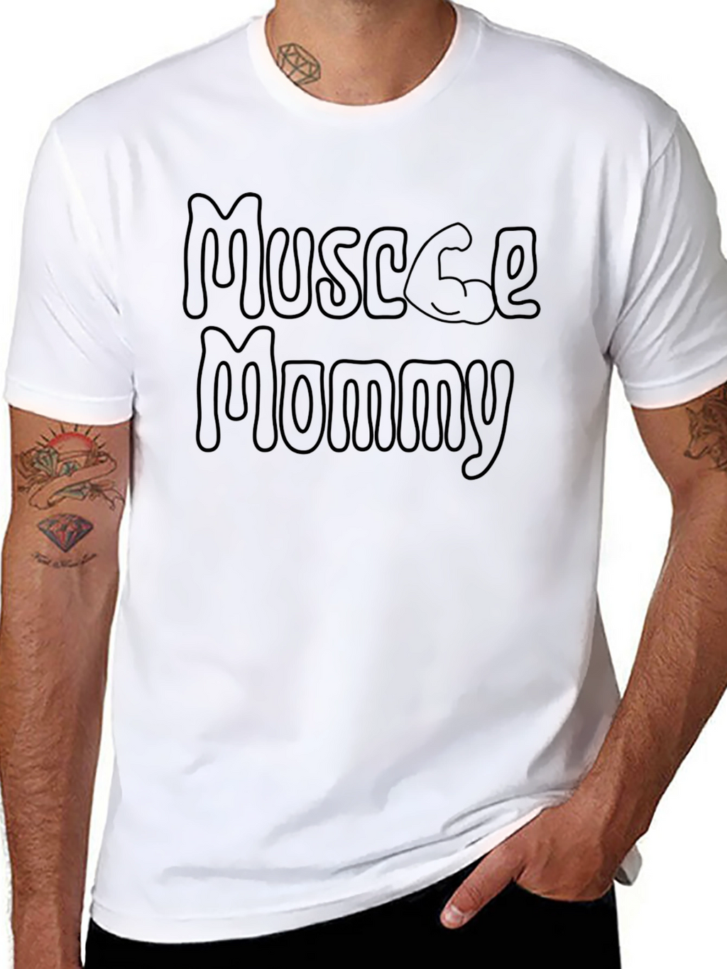 Muscle Mommy Graphic Black Tee