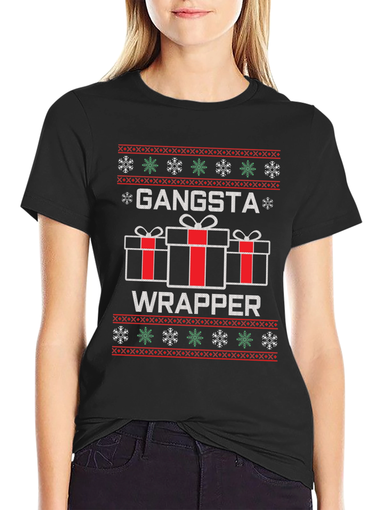 Gangsta Wrapper Christmas Graphic Tee