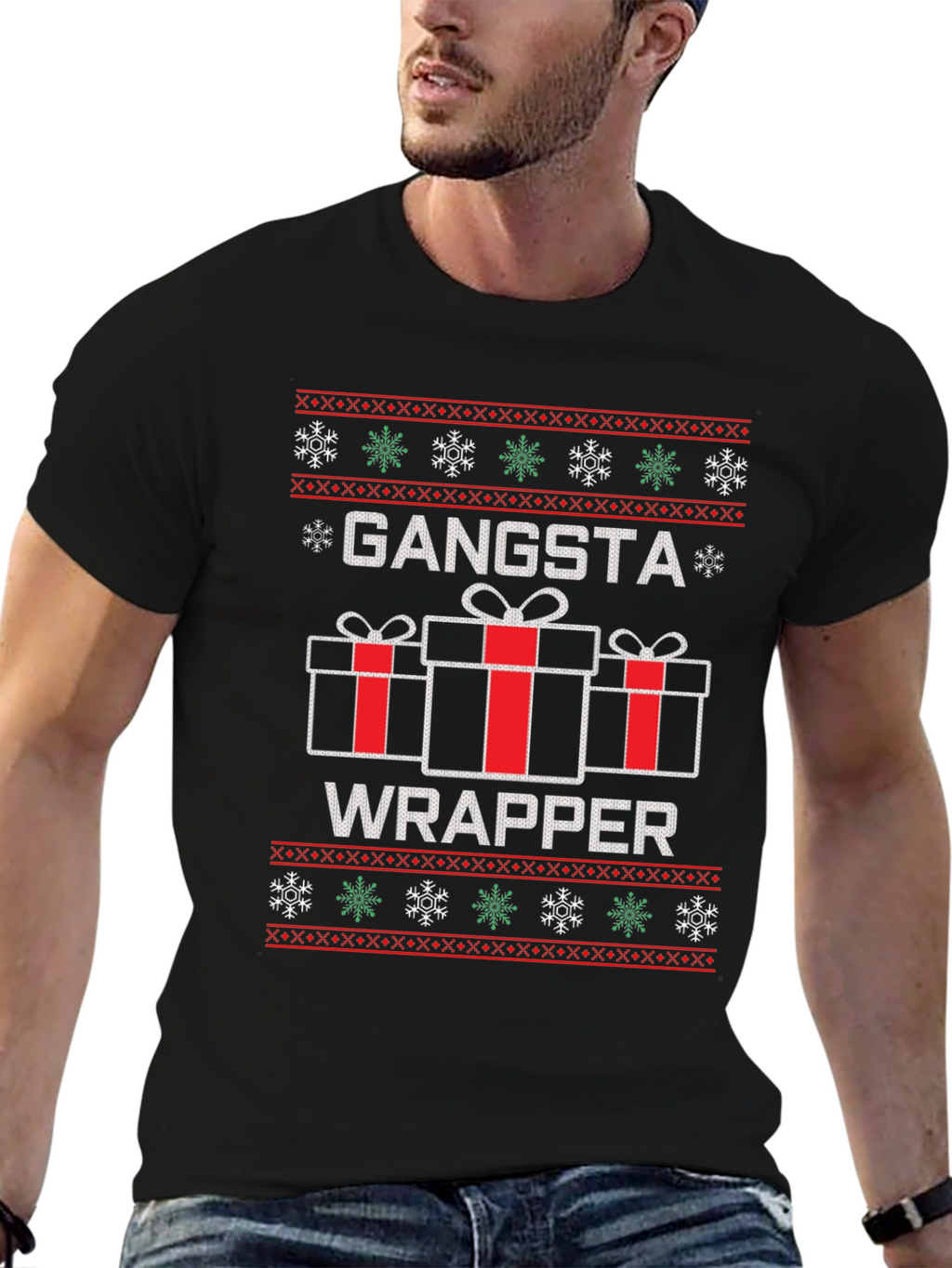 Gangsta Wrapper Christmas Graphic Tee