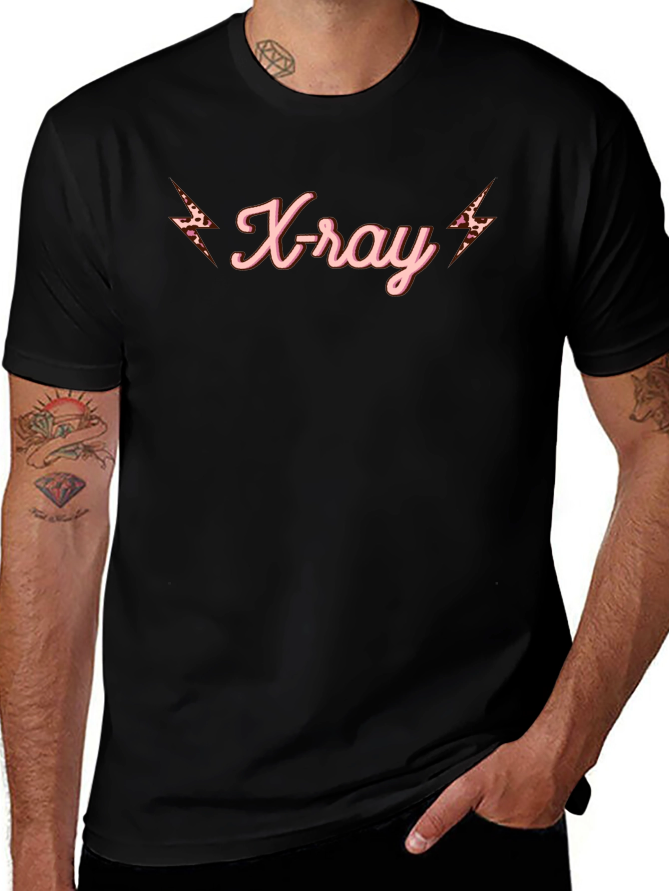 X-Ray Lightning Bolt Graphic Tee - Retro Style
