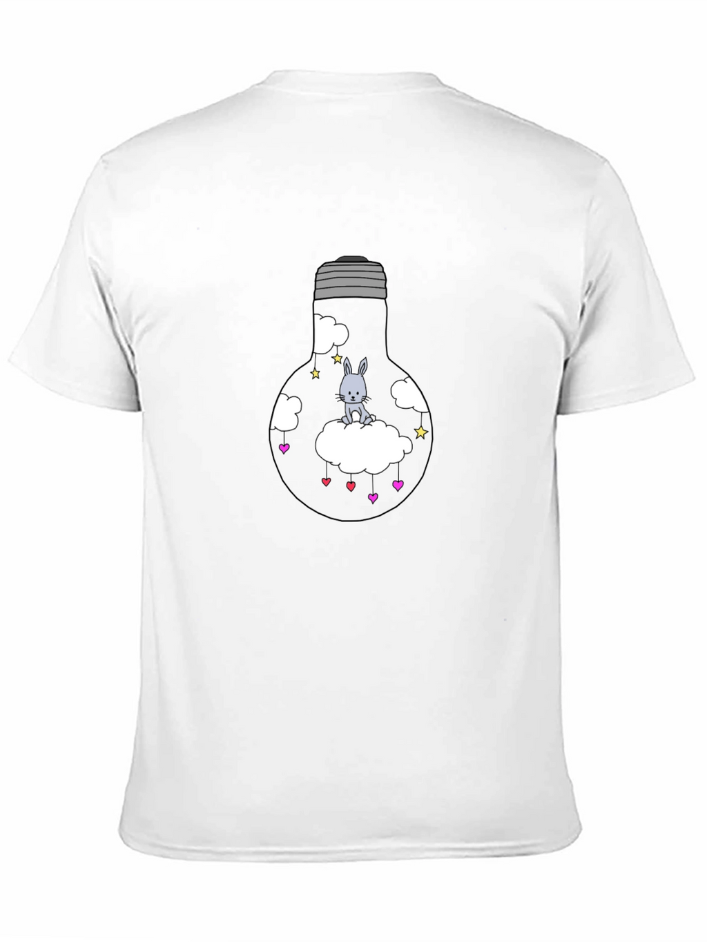 Bunny in Bulb Black T-Shirt
