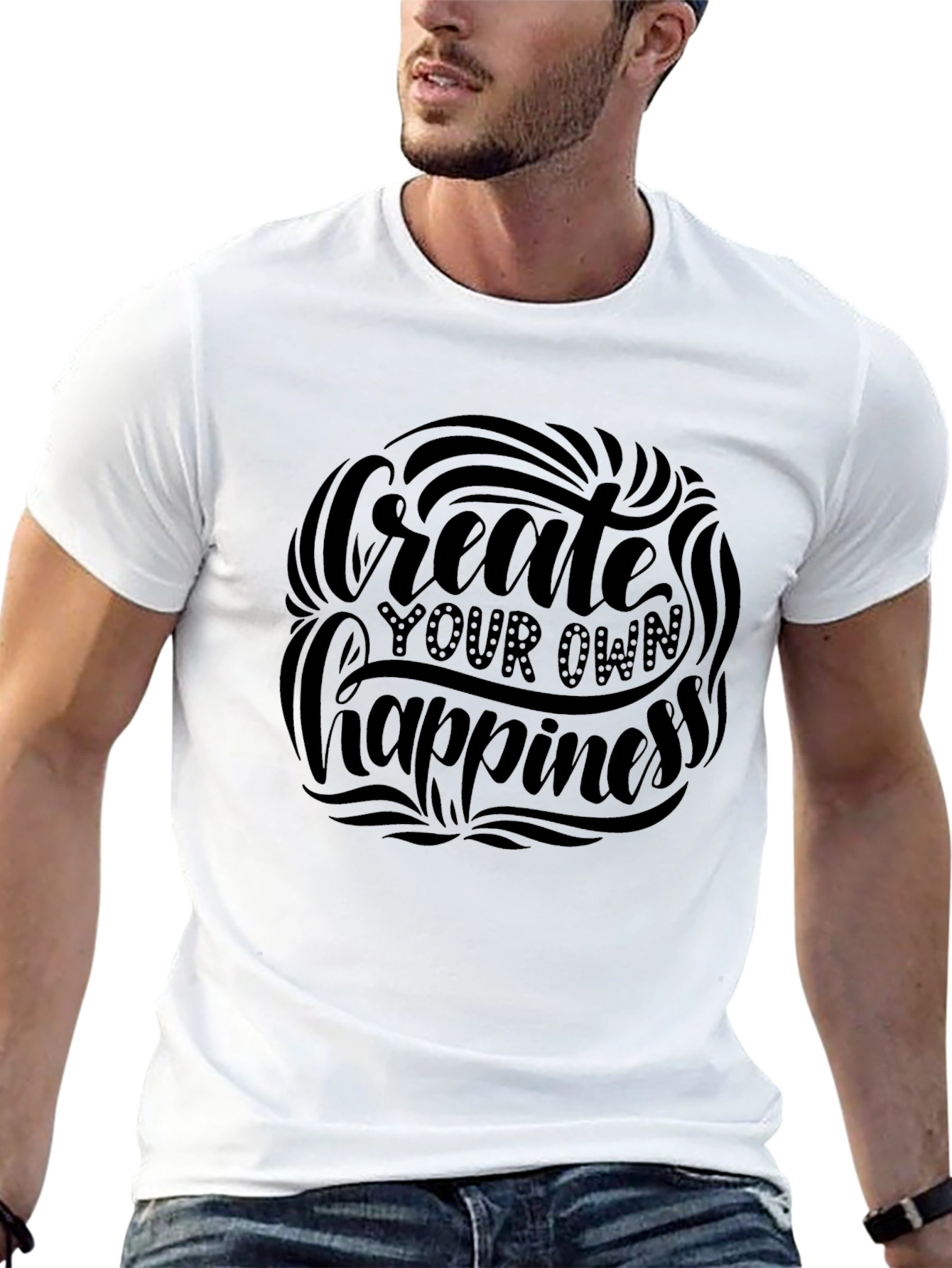 Create Your Own Happiness Black T-Shirt