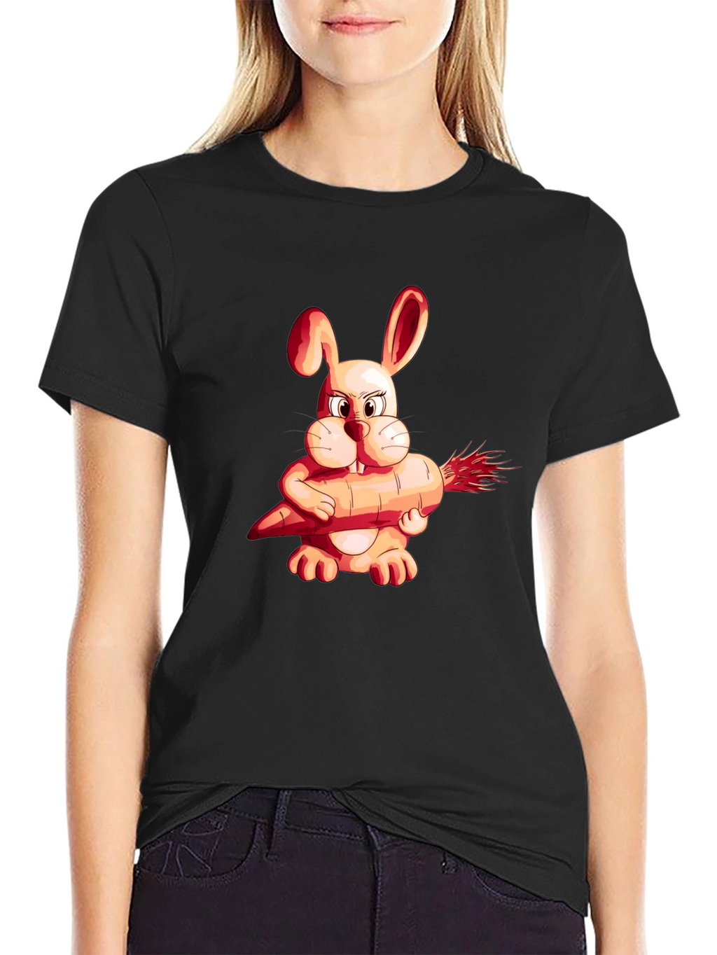Funny Rabbit Carrot Graphic Tee