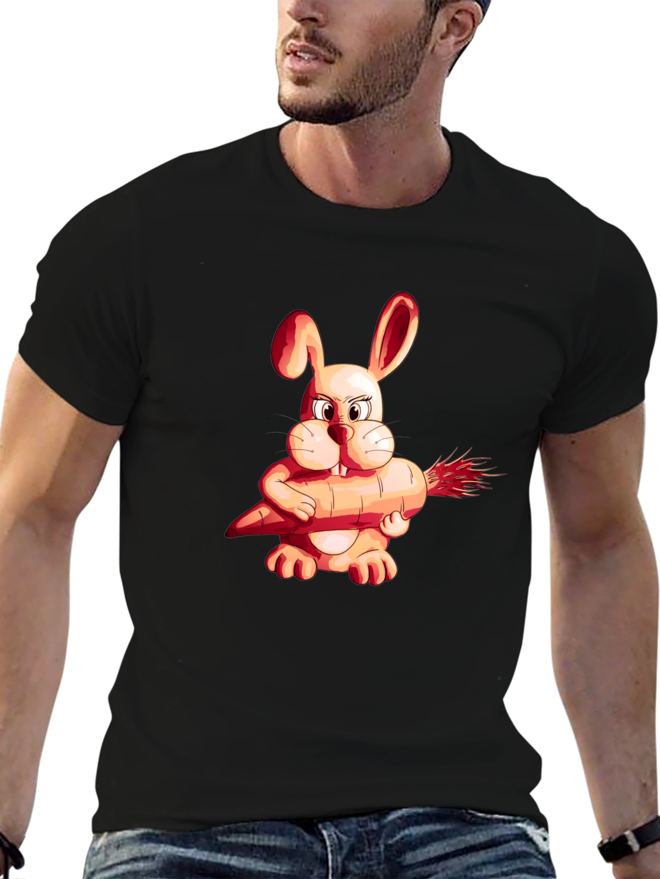 Funny Rabbit Carrot Graphic Tee