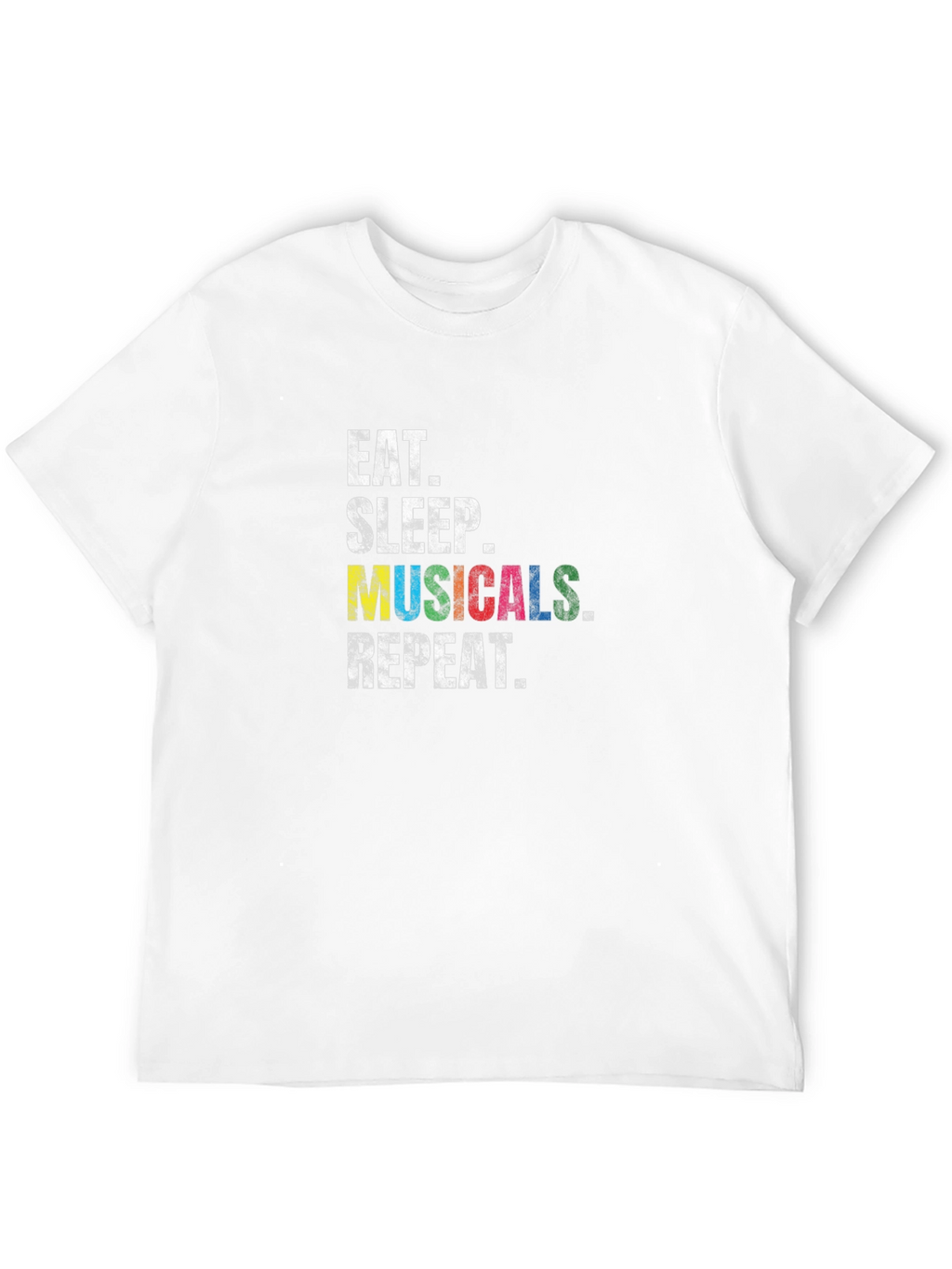 Eat Sleep Musicals Repeat Black T-Shirt