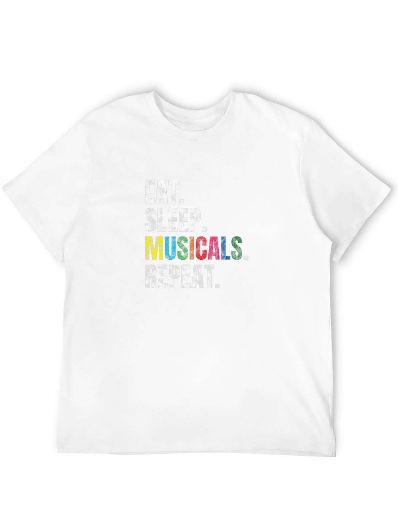 Eat Sleep Musicals Repeat Black T-Shirt