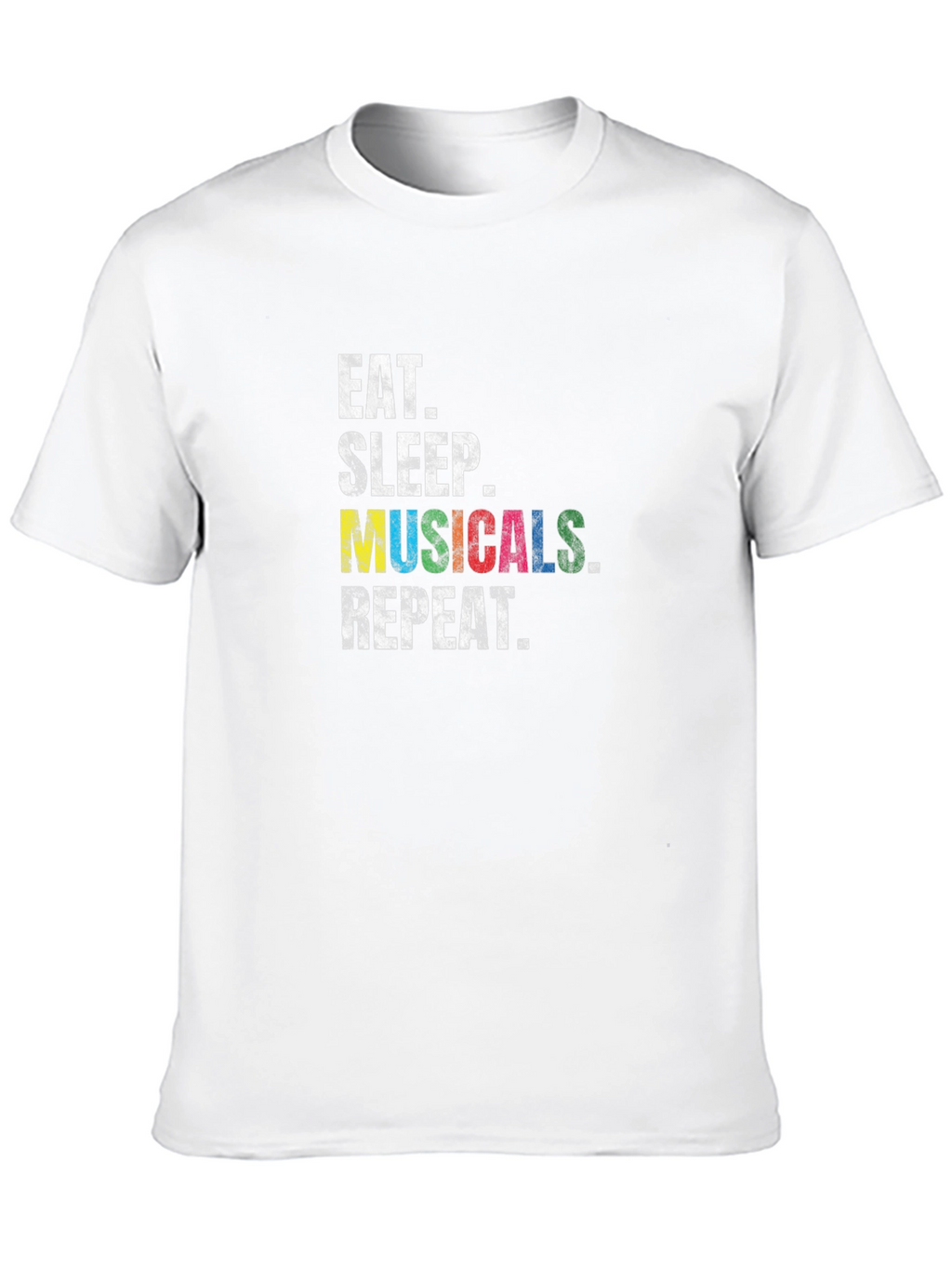 Eat Sleep Musicals Repeat Black T-Shirt