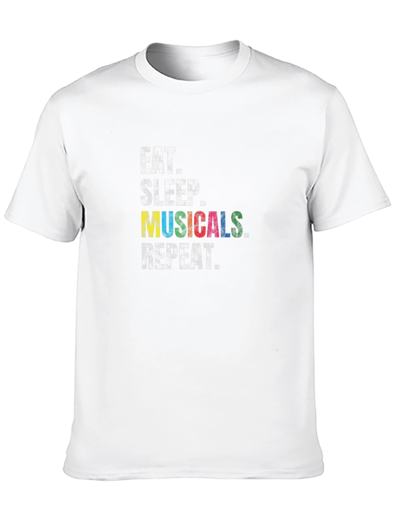Eat Sleep Musicals Repeat Black T-Shirt