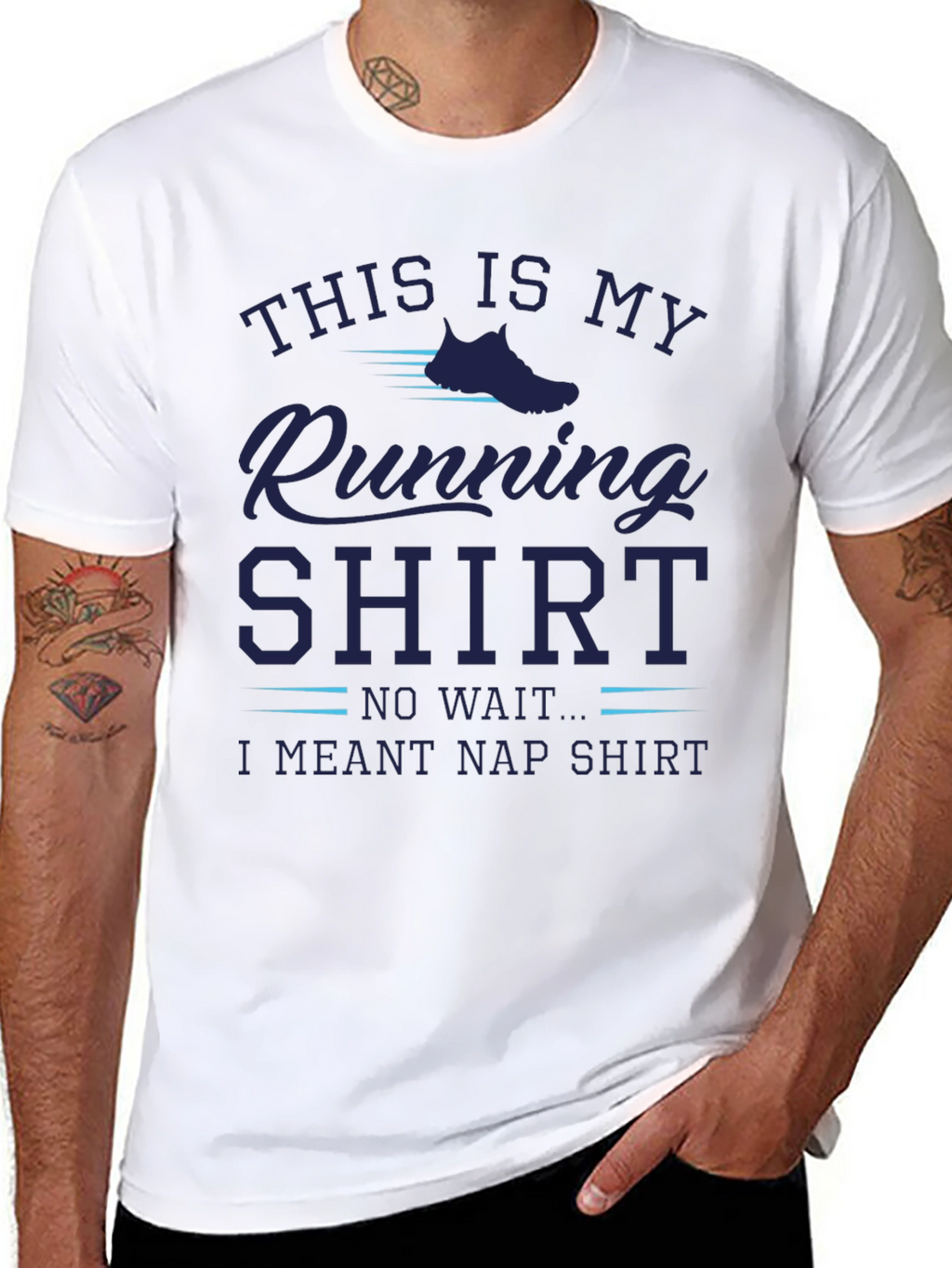 Funny Running Nap Shirt - Mens Graphic Tee
