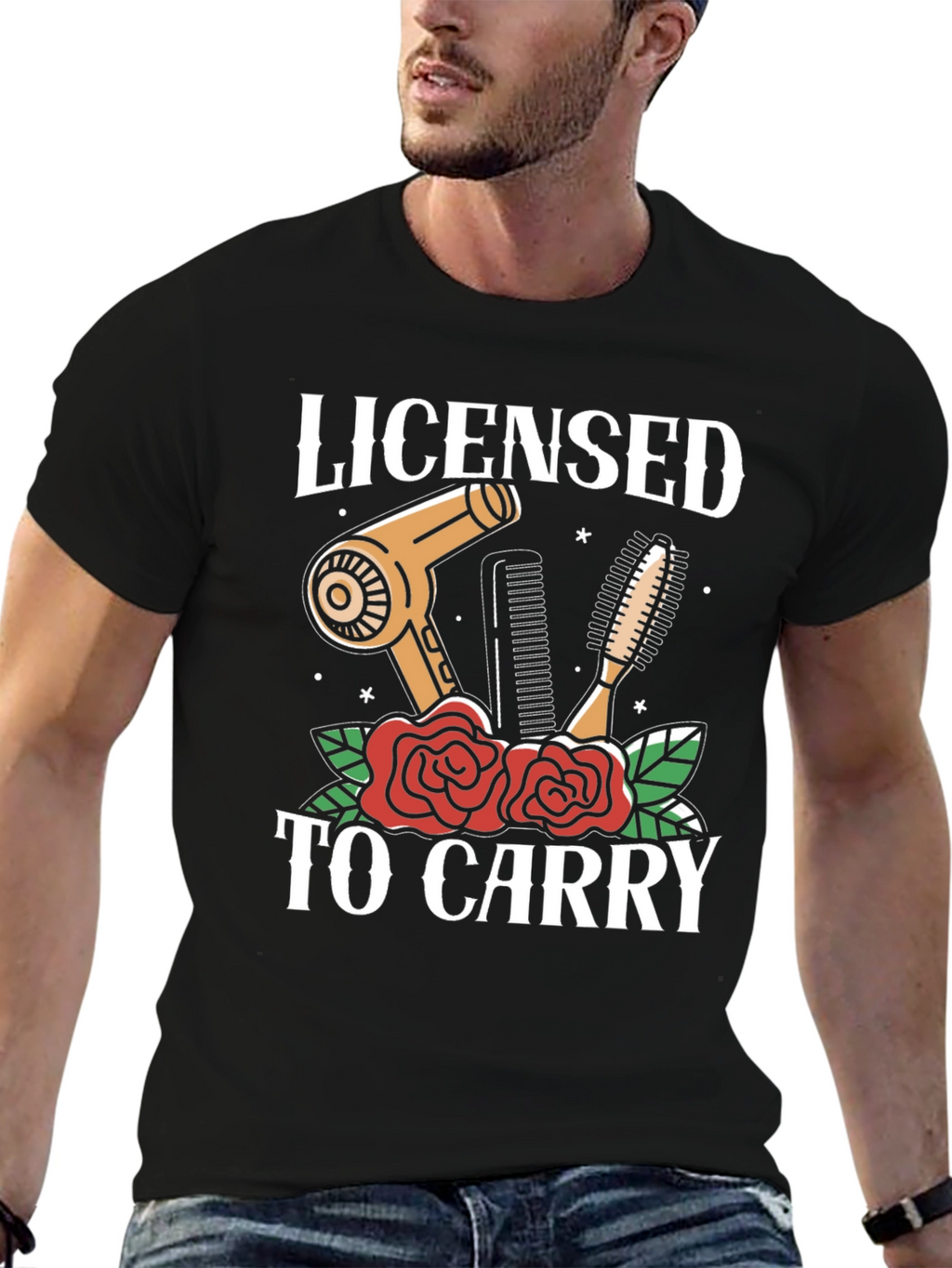 Licensed to Carry Hair Stylist Graphic T-Shirt