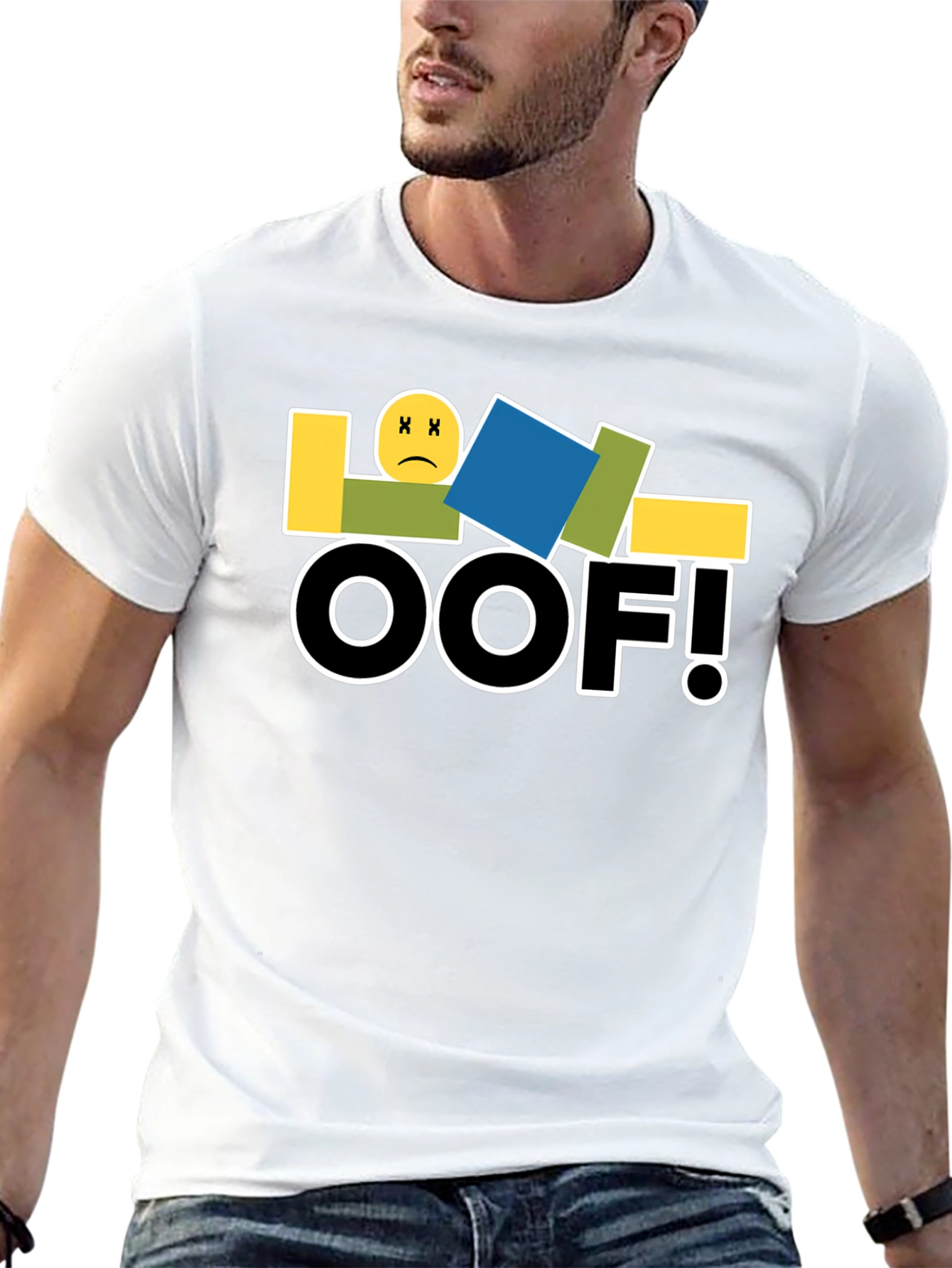 LOL OOF! Funny T-Shirt Black Cotton Casual Tee