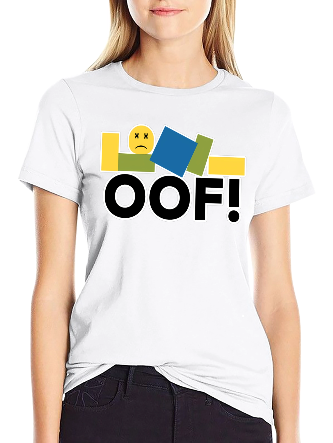 LOL OOF! Funny T-Shirt Black Cotton Casual Tee
