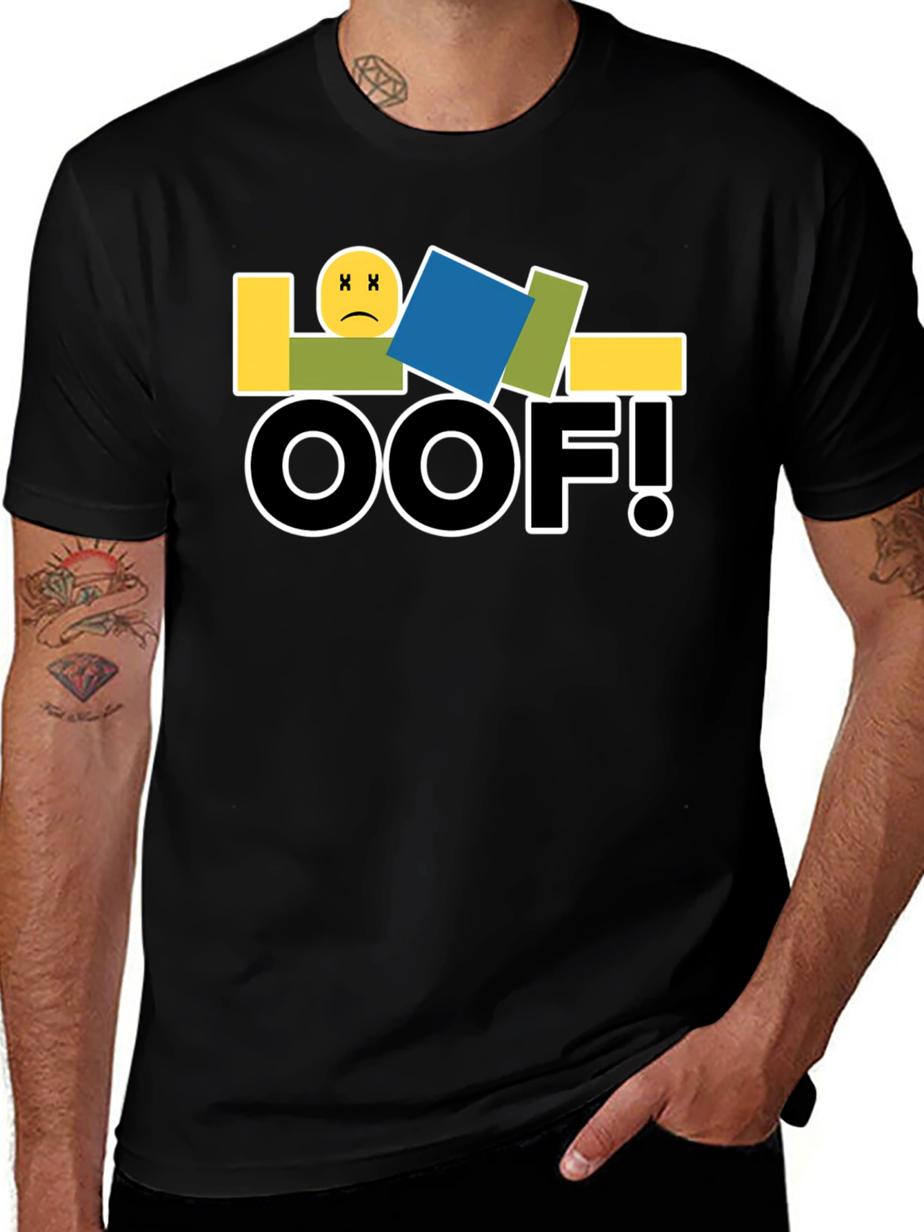 LOL OOF! Funny T-Shirt Black Cotton Casual Tee