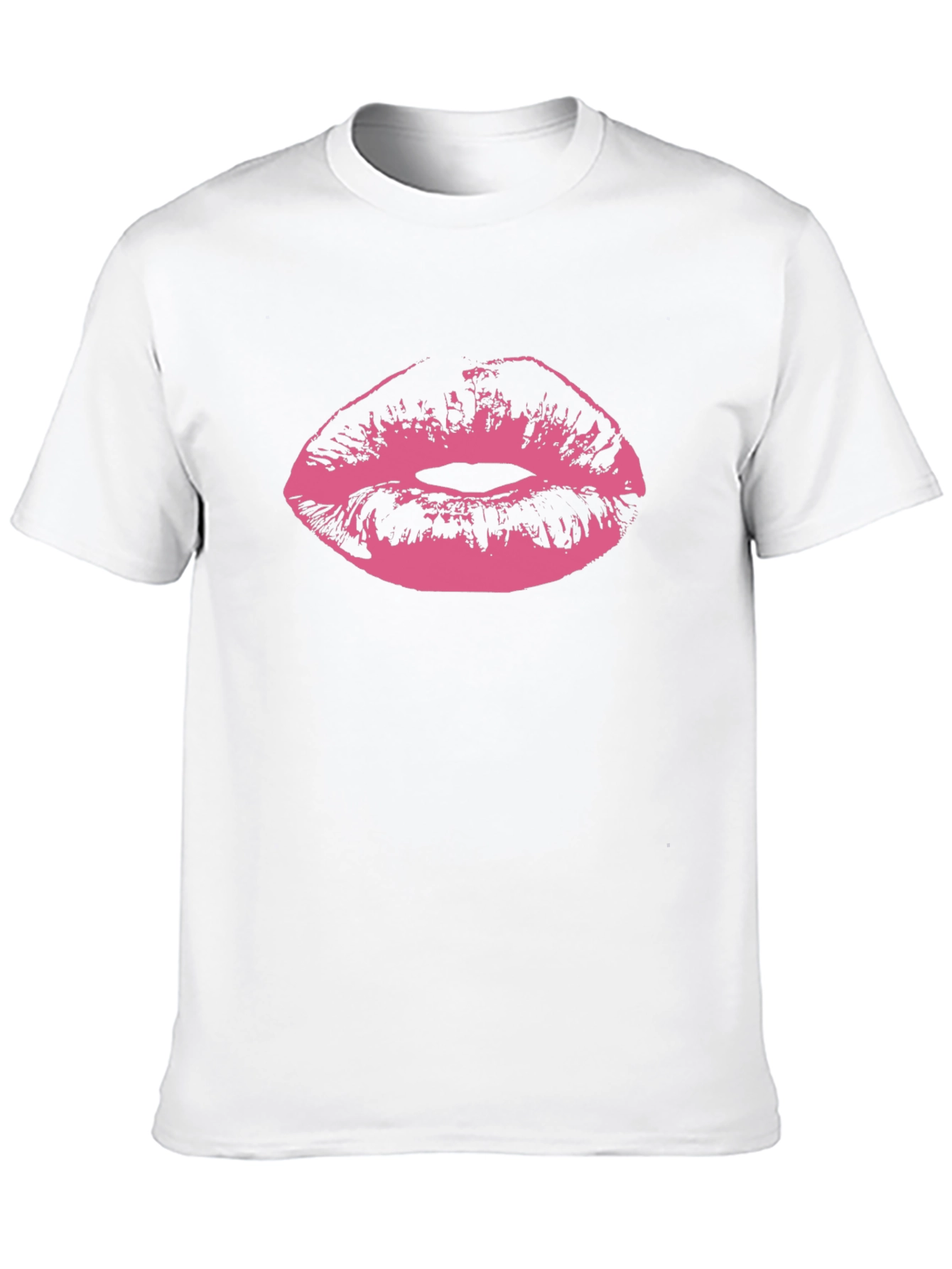 Kiss Print Black Tee - Graphic Lips T-Shirt
