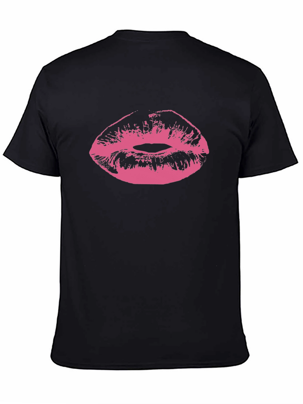 Kiss Print Black Tee - Graphic Lips T-Shirt