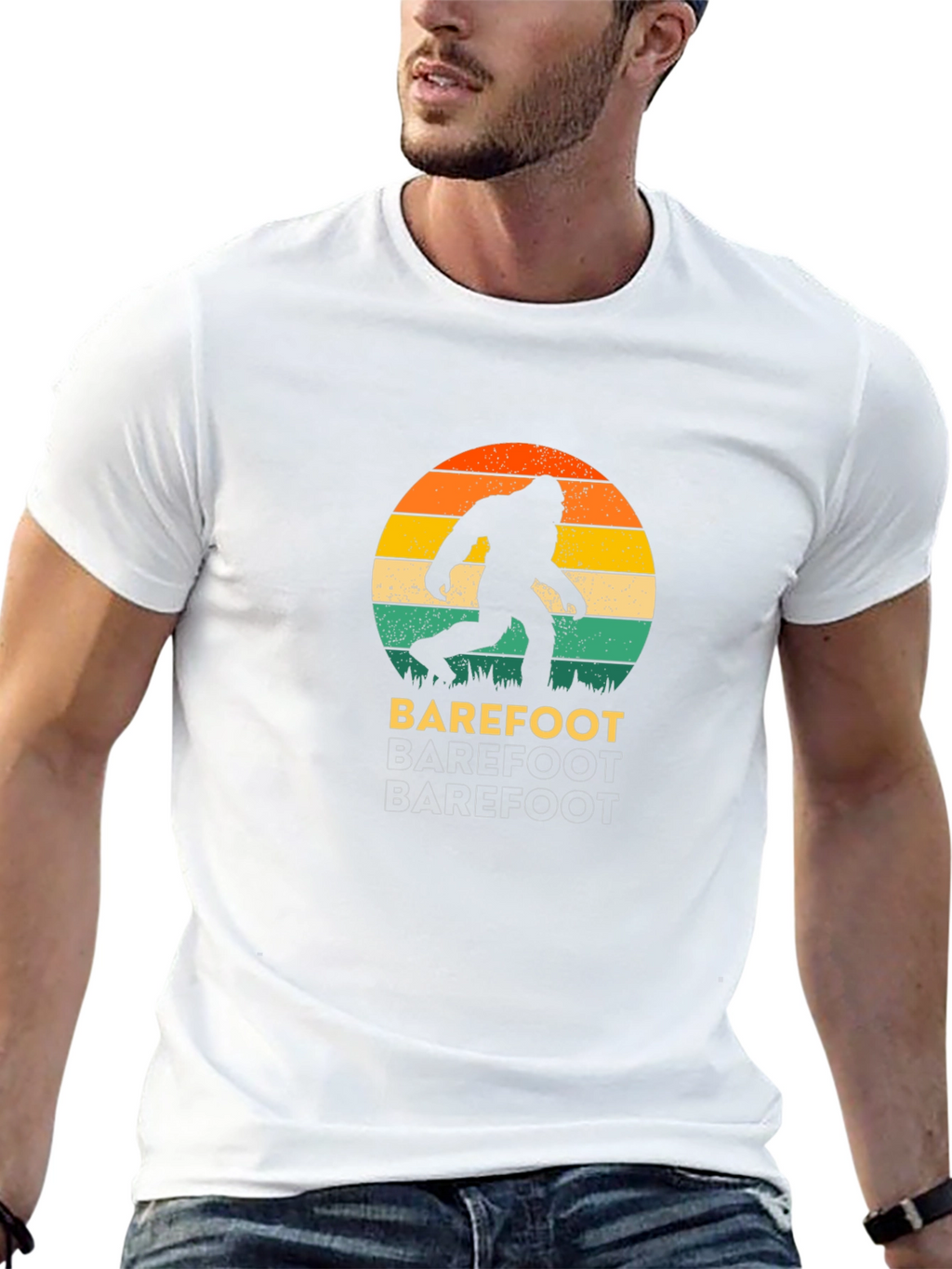 Retro Bigfoot T-Shirt - Barefoot Design